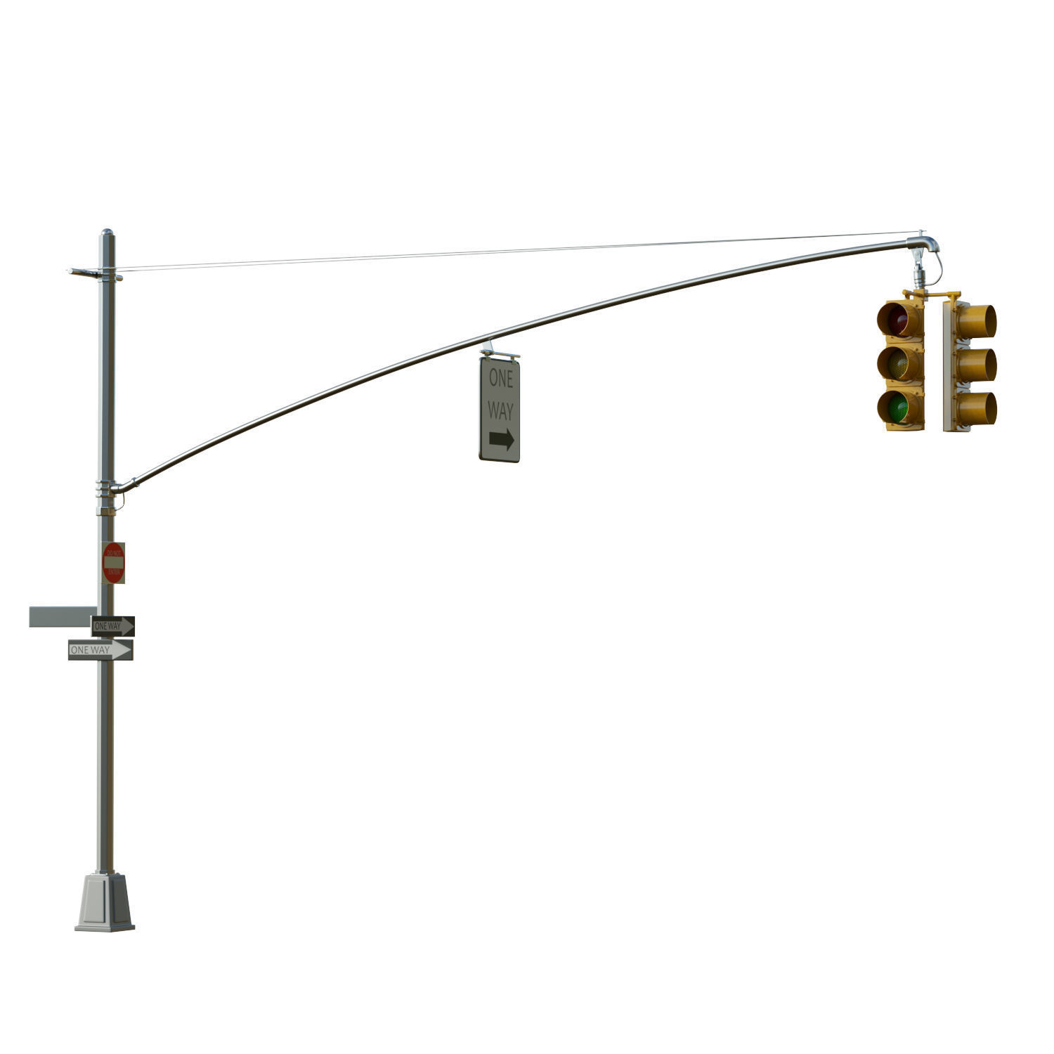 Traffic Light 06 Low-poly 3D model_8