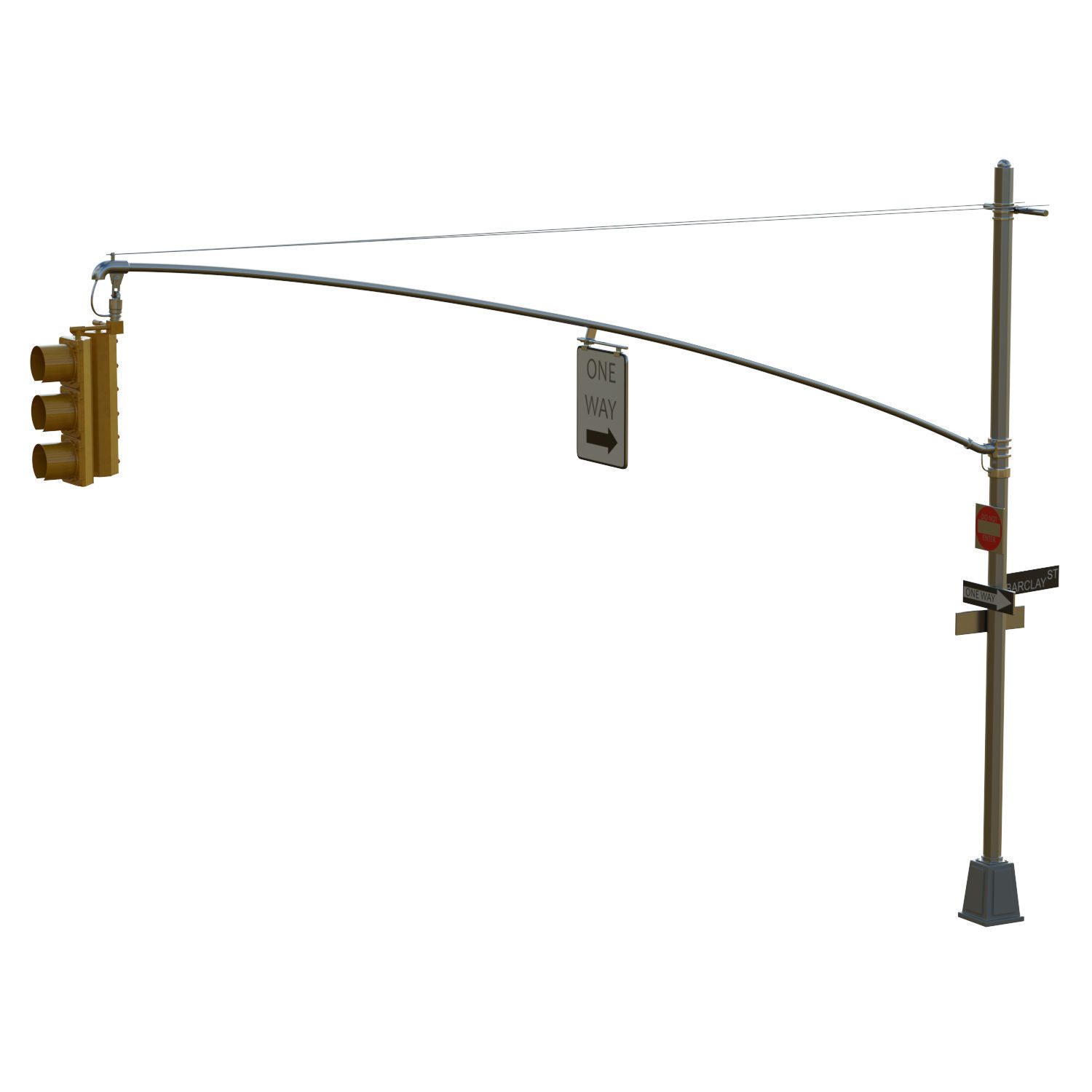 Traffic Light 06 Low-poly 3D model_3