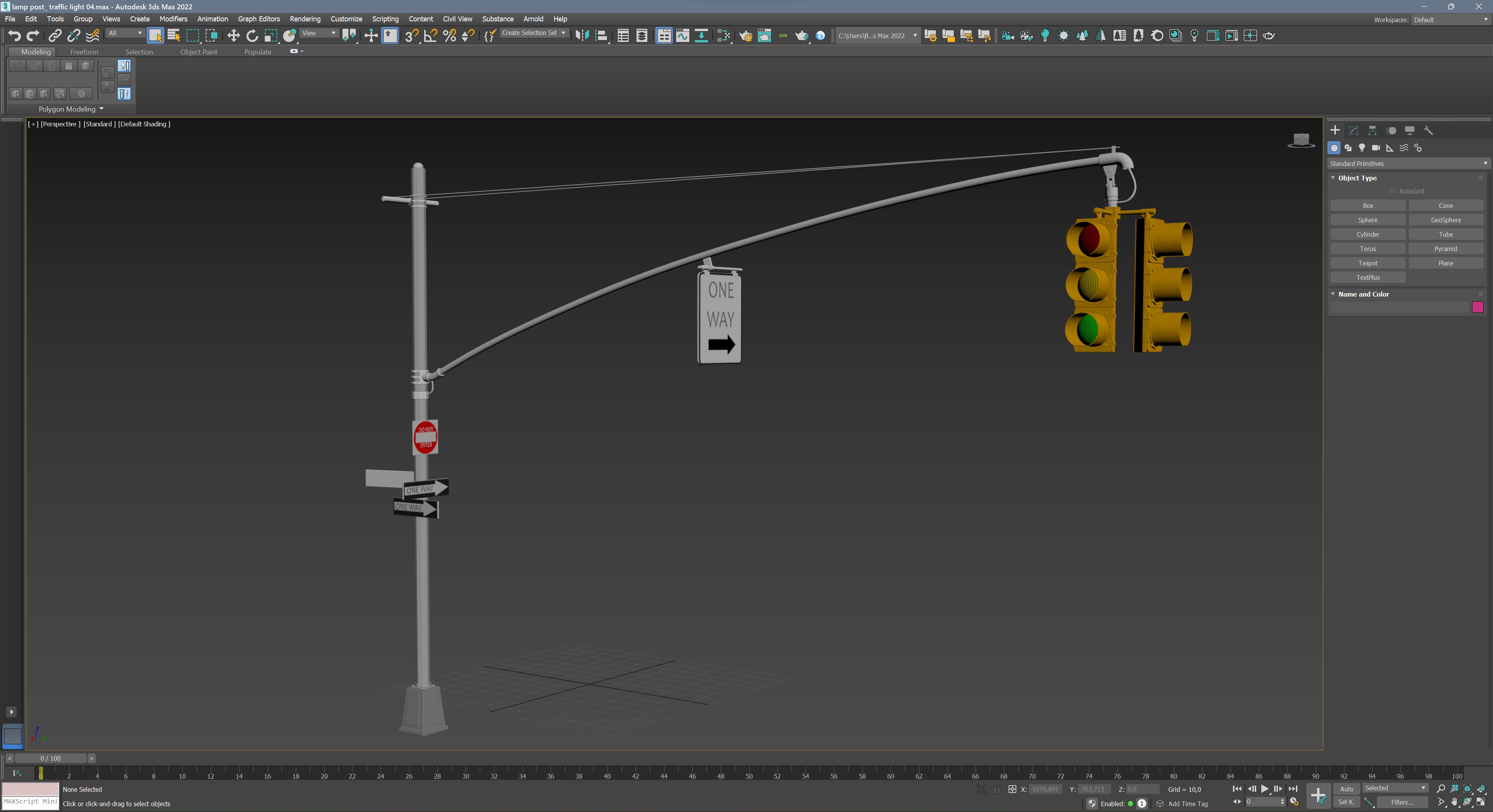 Traffic Light 06 Low-poly 3D model_18