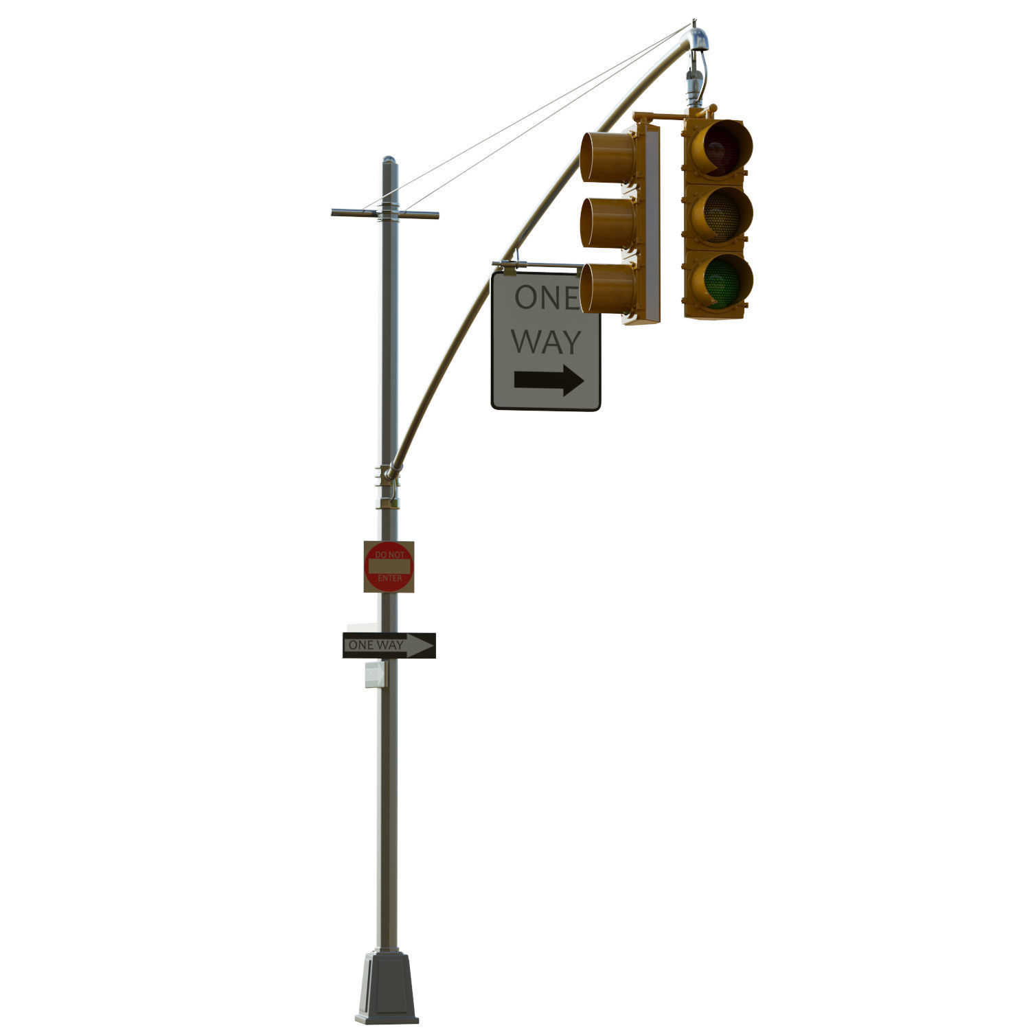 Traffic Light 06 Low-poly 3D model_6