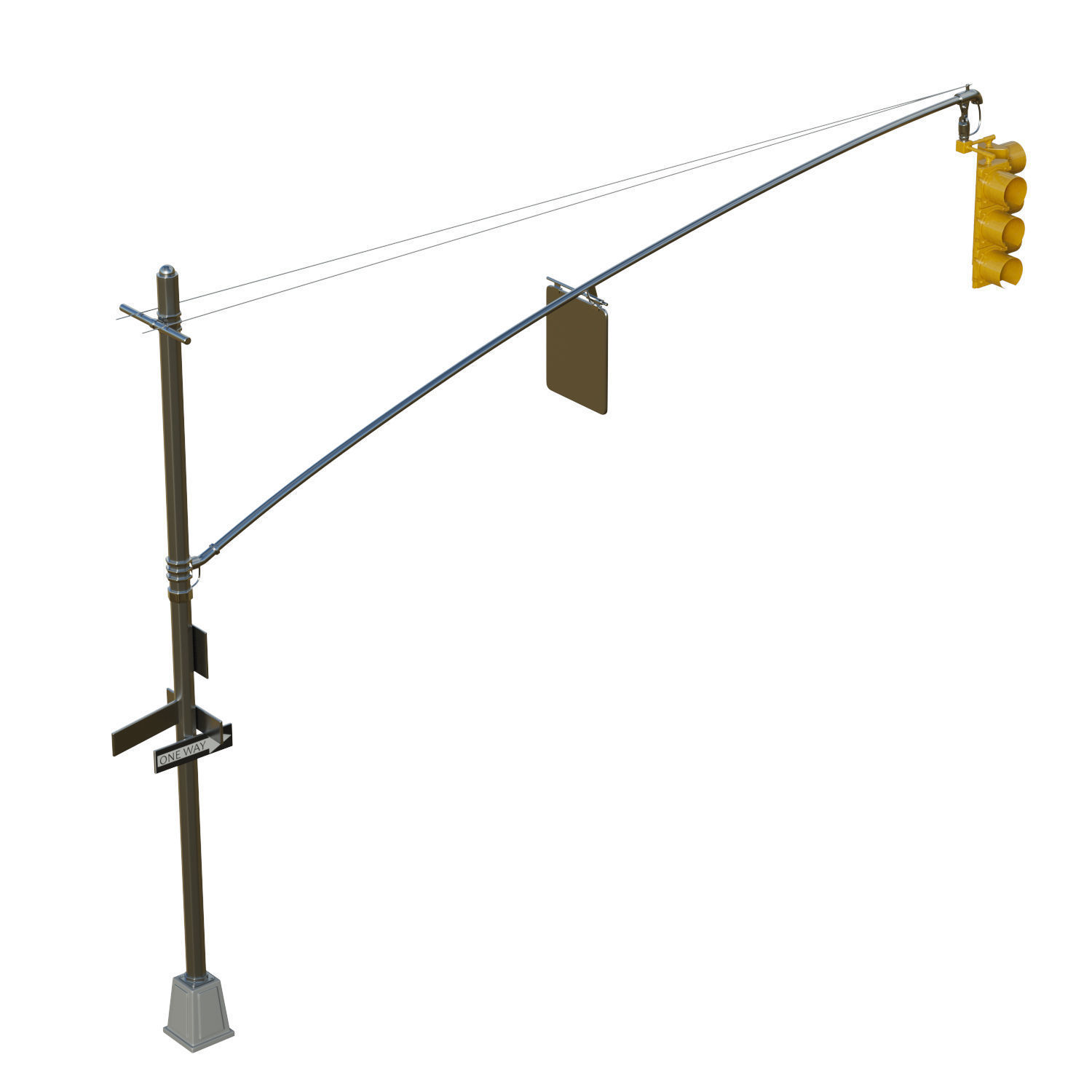 Traffic Light 06 Low-poly 3D model_1