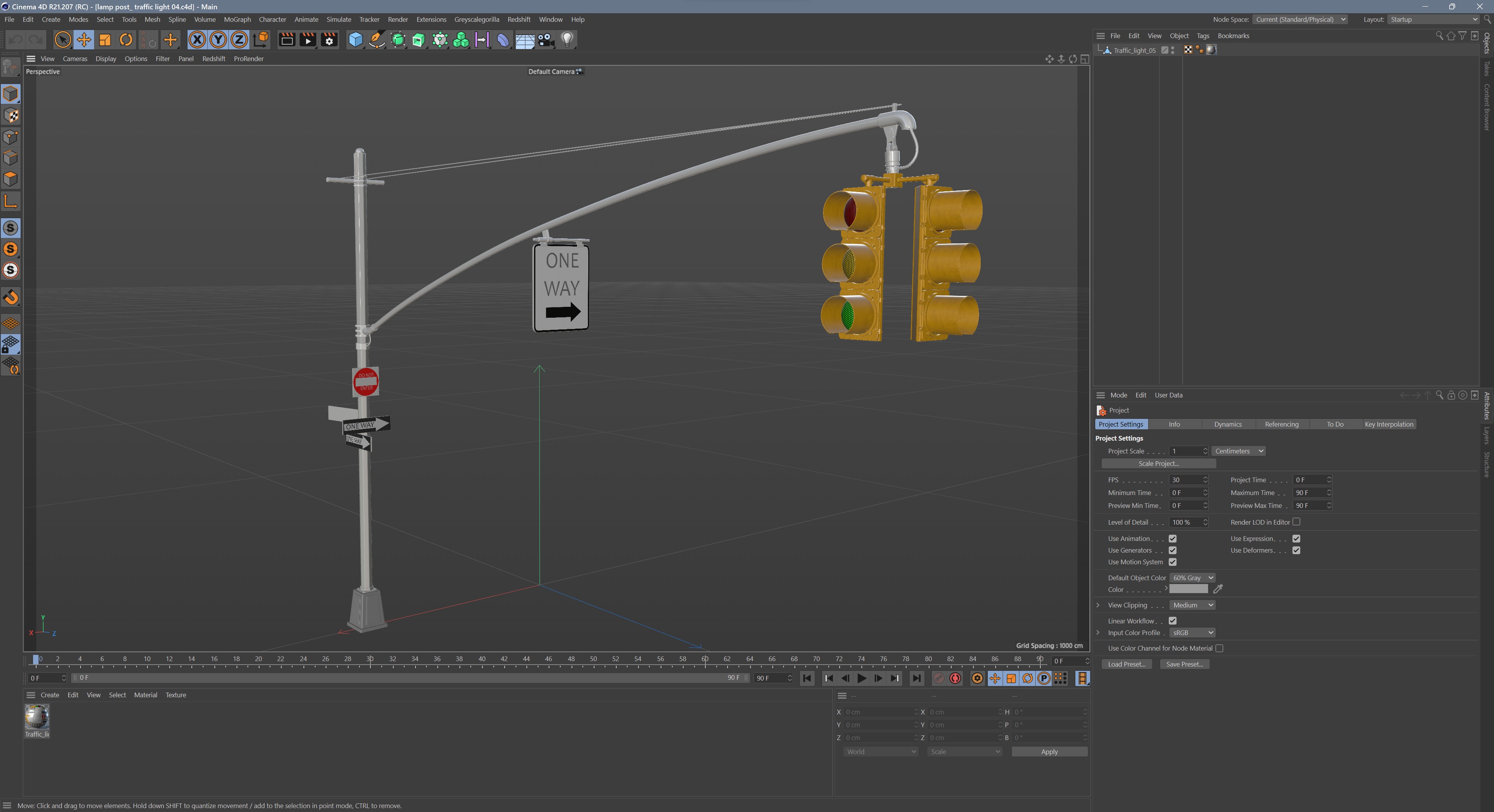 Traffic Light 06 Low-poly 3D model_17
