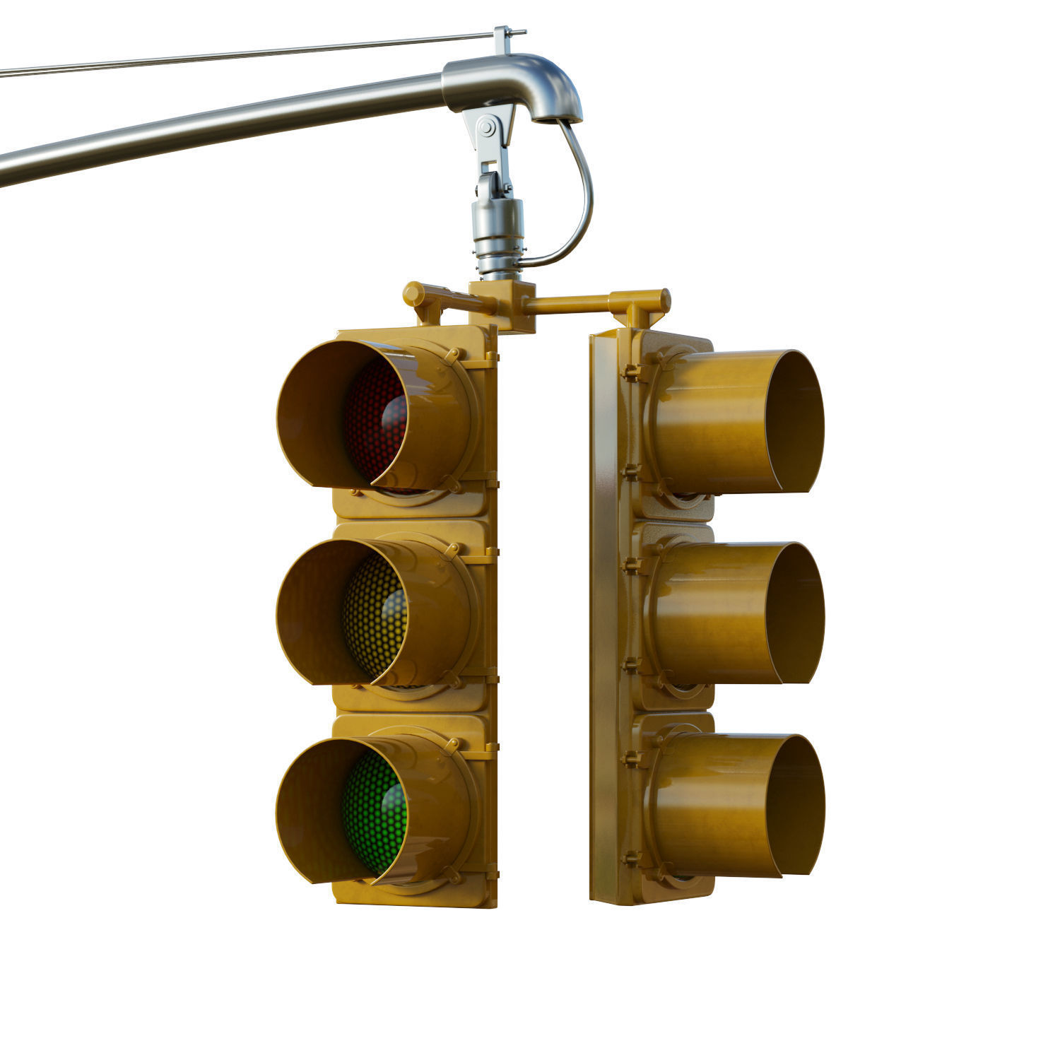 Traffic Light 06 Low-poly 3D model_9