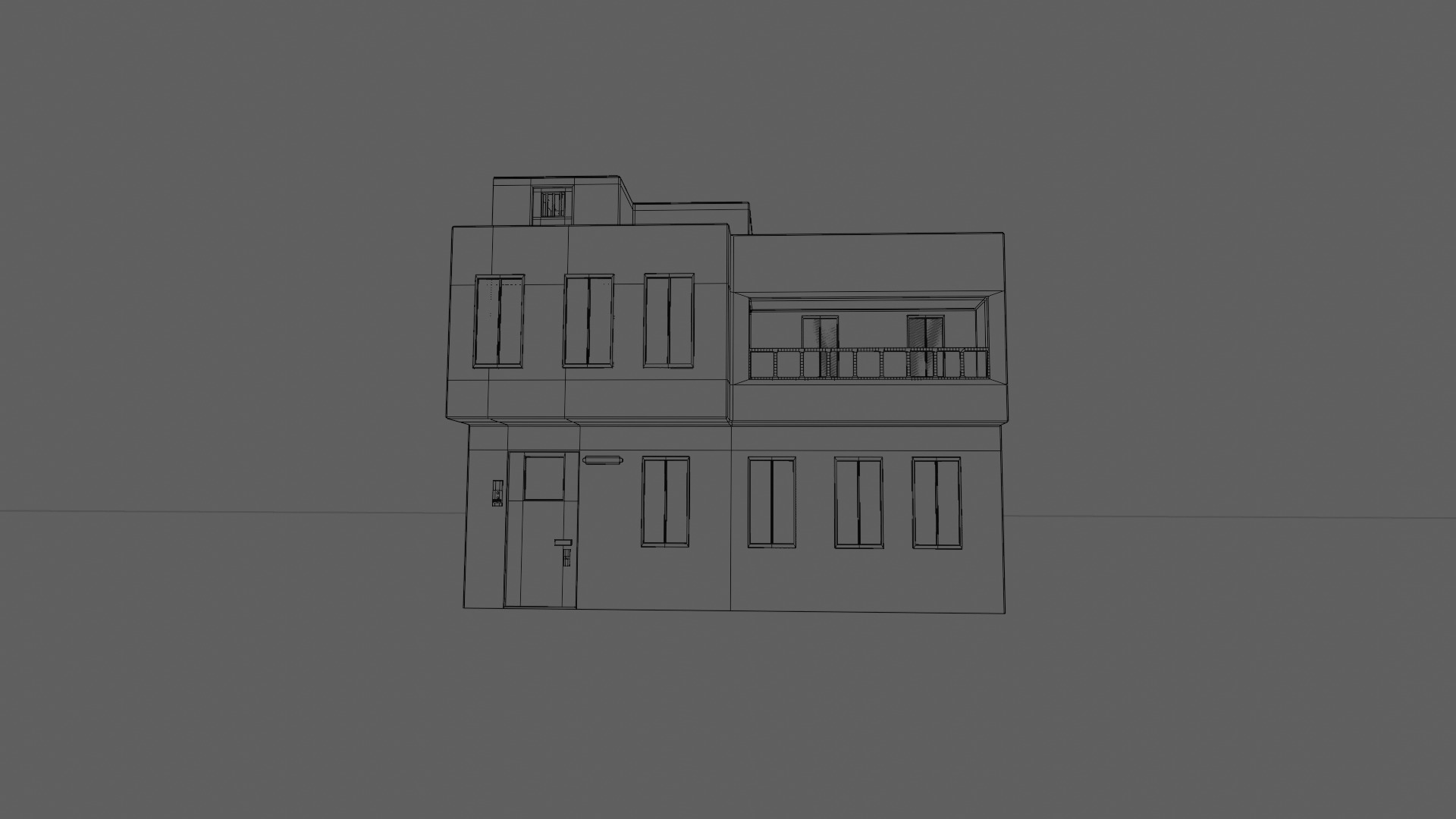 house 1 2 1 free Free low-poly 3D model_32