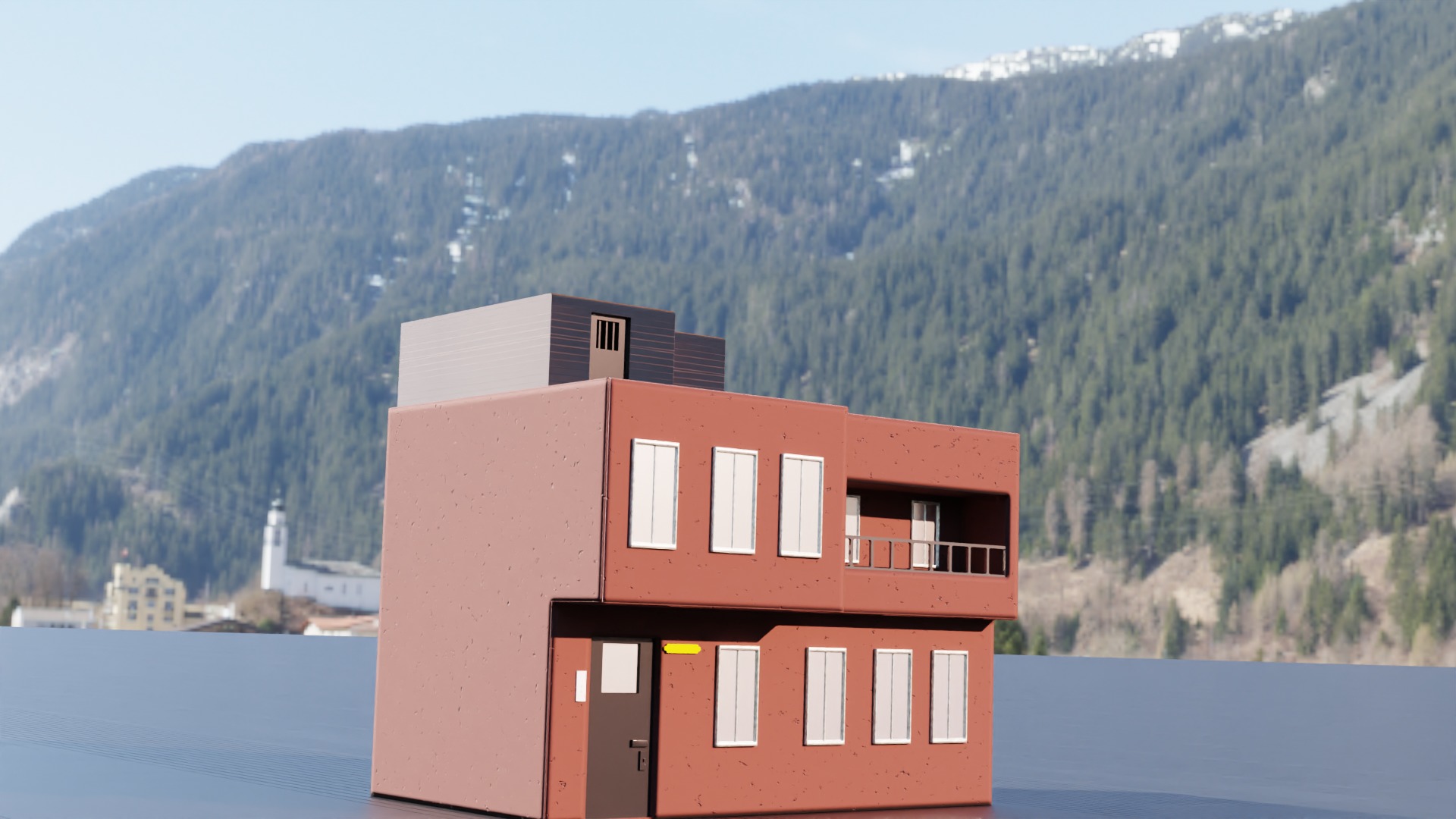 house 1 2 1 free Free low-poly 3D model_9