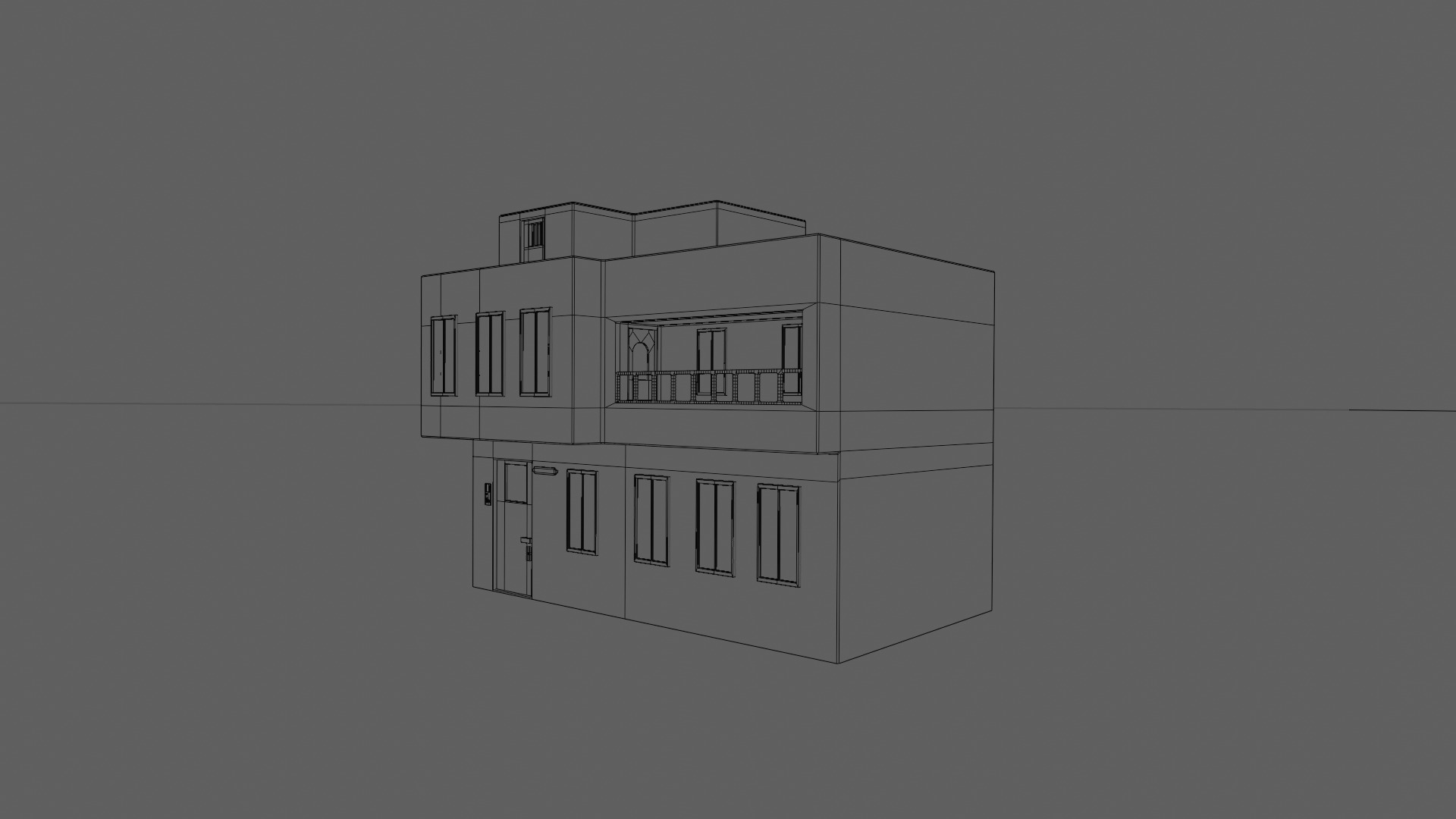 house 1 2 1 free Free low-poly 3D model_36