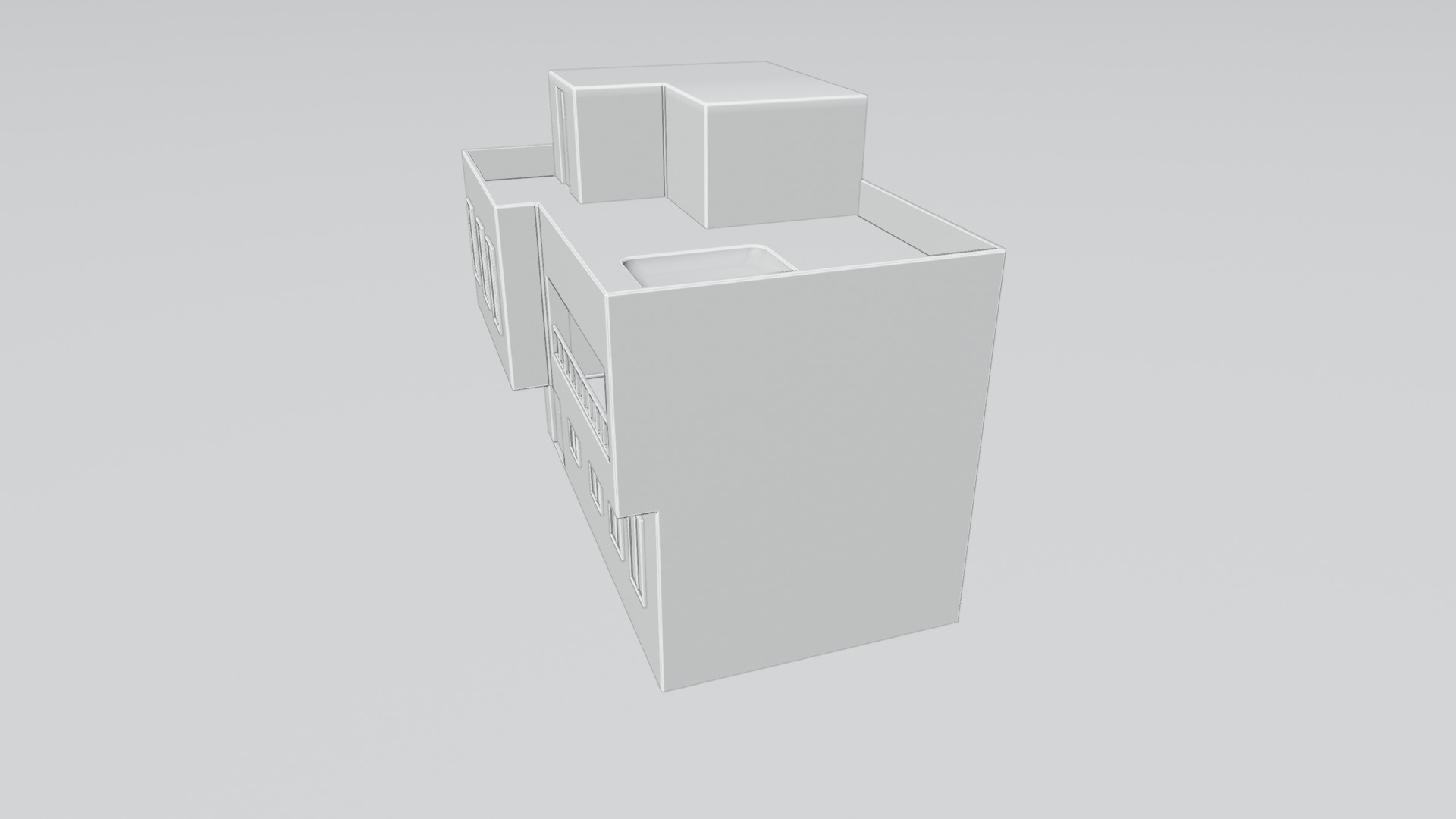 house 1 2 1 free Free low-poly 3D model_16