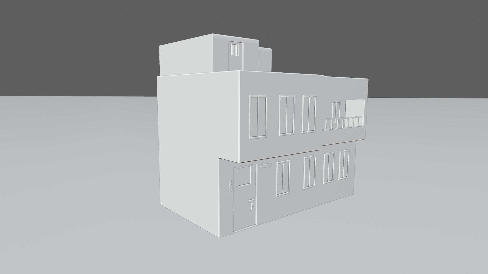 house 1 2 1 free Free low-poly 3D model_14