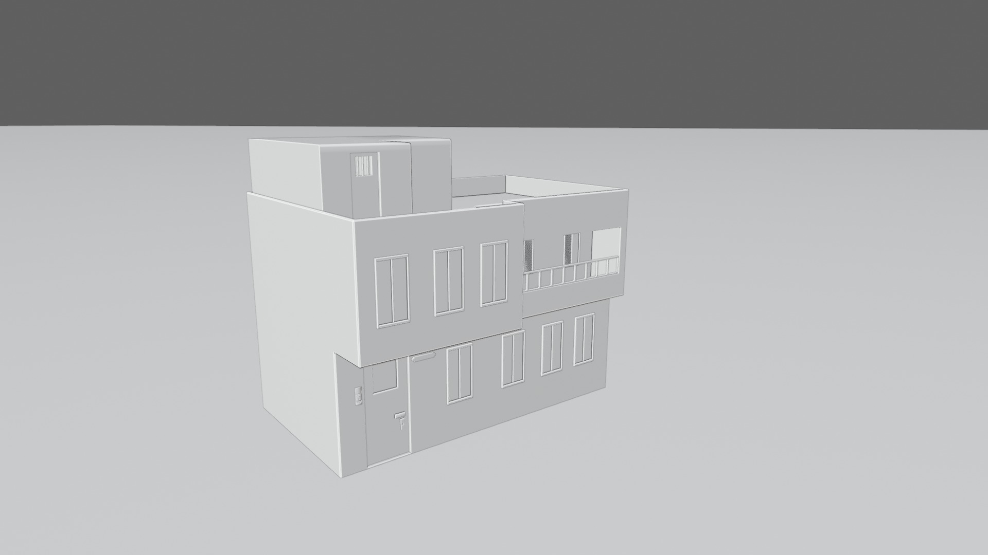 house 1 2 1 free Free low-poly 3D model_23