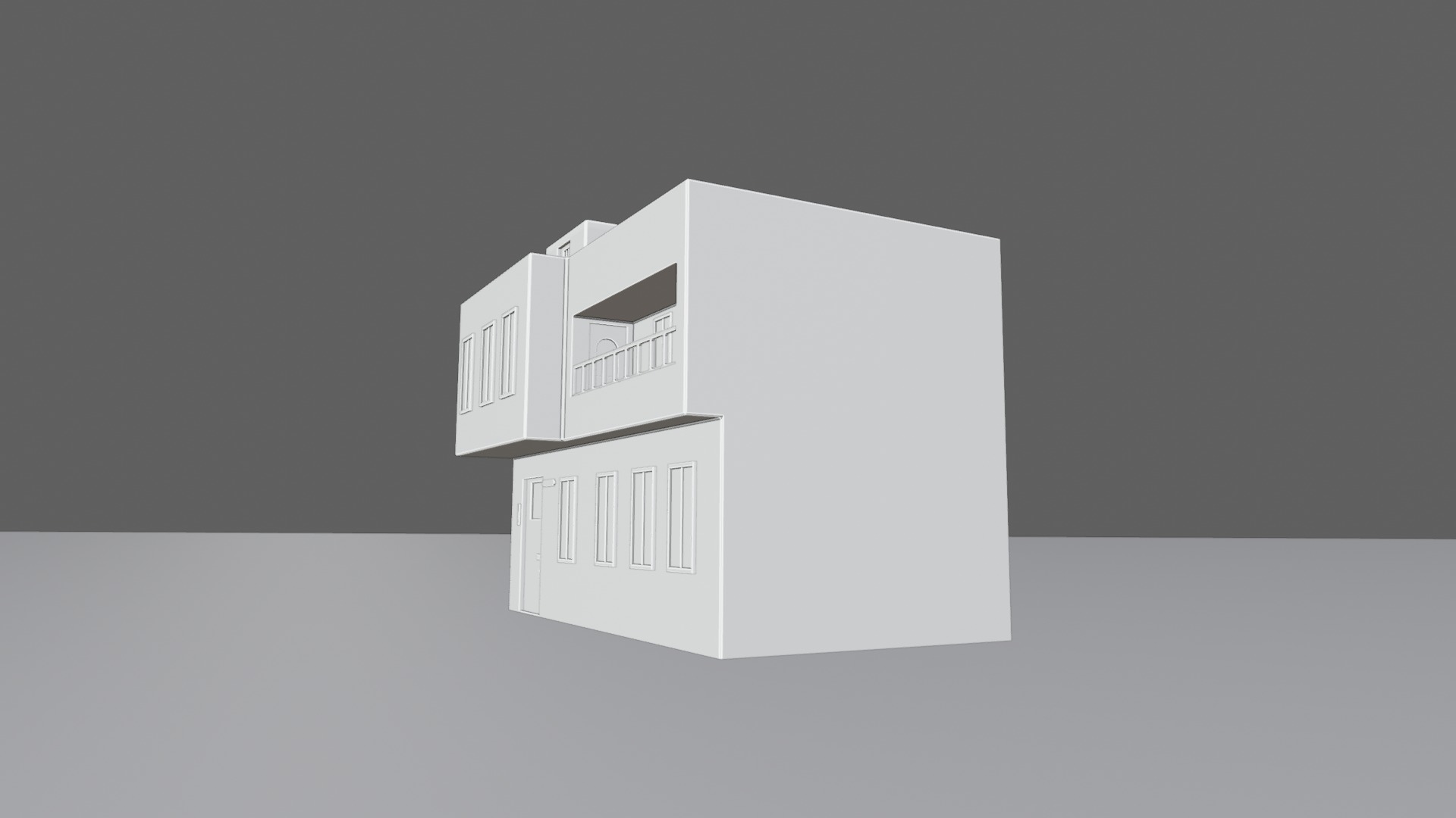 house 1 2 1 free Free low-poly 3D model_17