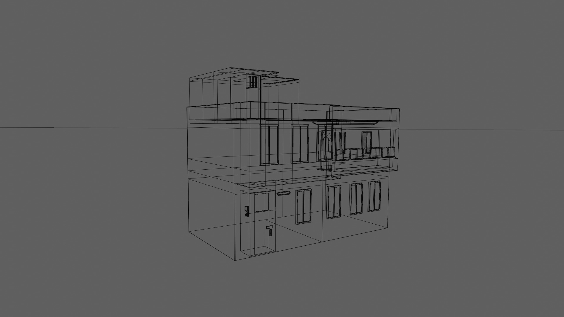 house 1 2 1 free Free low-poly 3D model_26