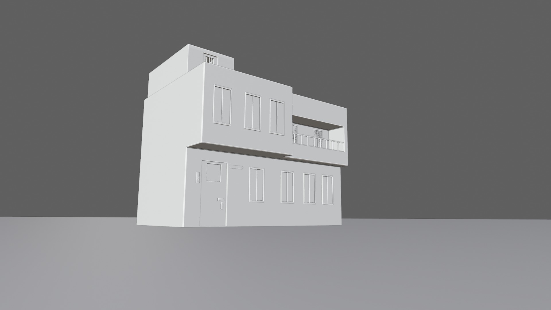 house 1 2 1 free Free low-poly 3D model_21