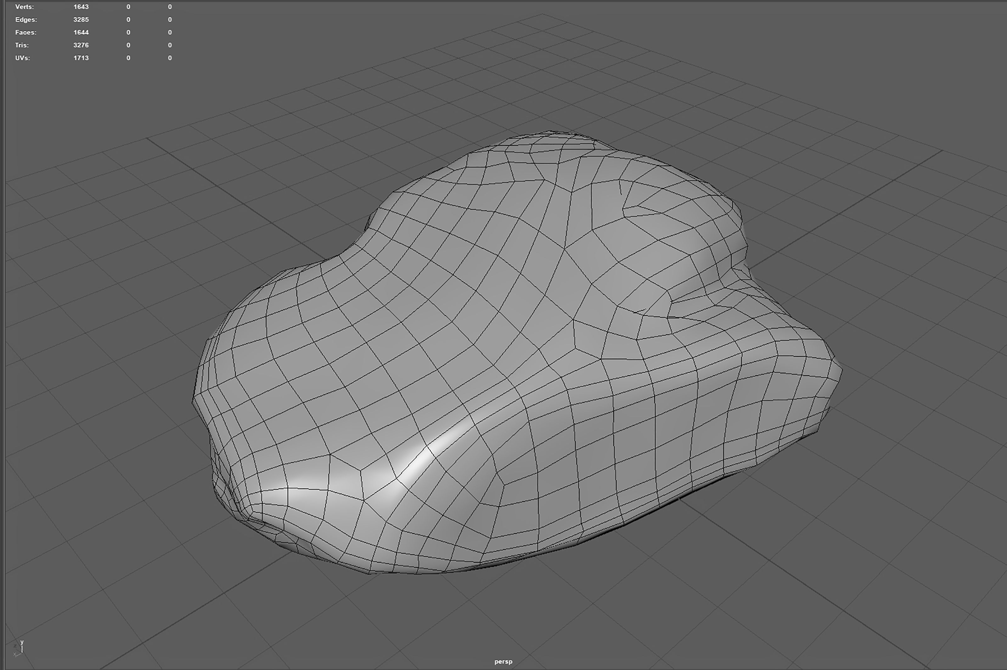 Realistic Gray Rock Model 2 Low-poly 3D model_12