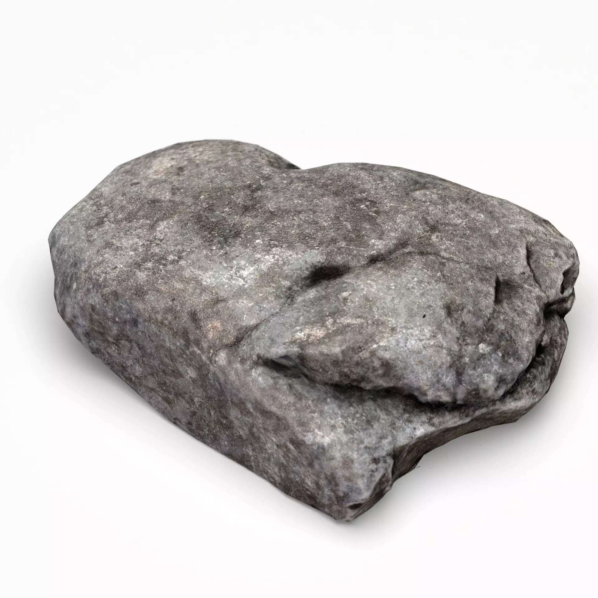 Realistic Gray Rock Model 2 Low-poly 3D model_0