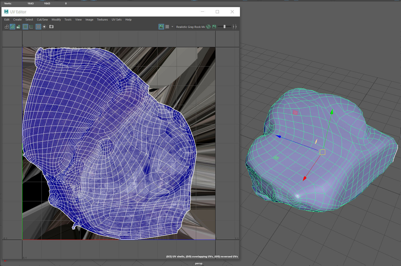 Realistic Gray Rock Model 2 Low-poly 3D model_11