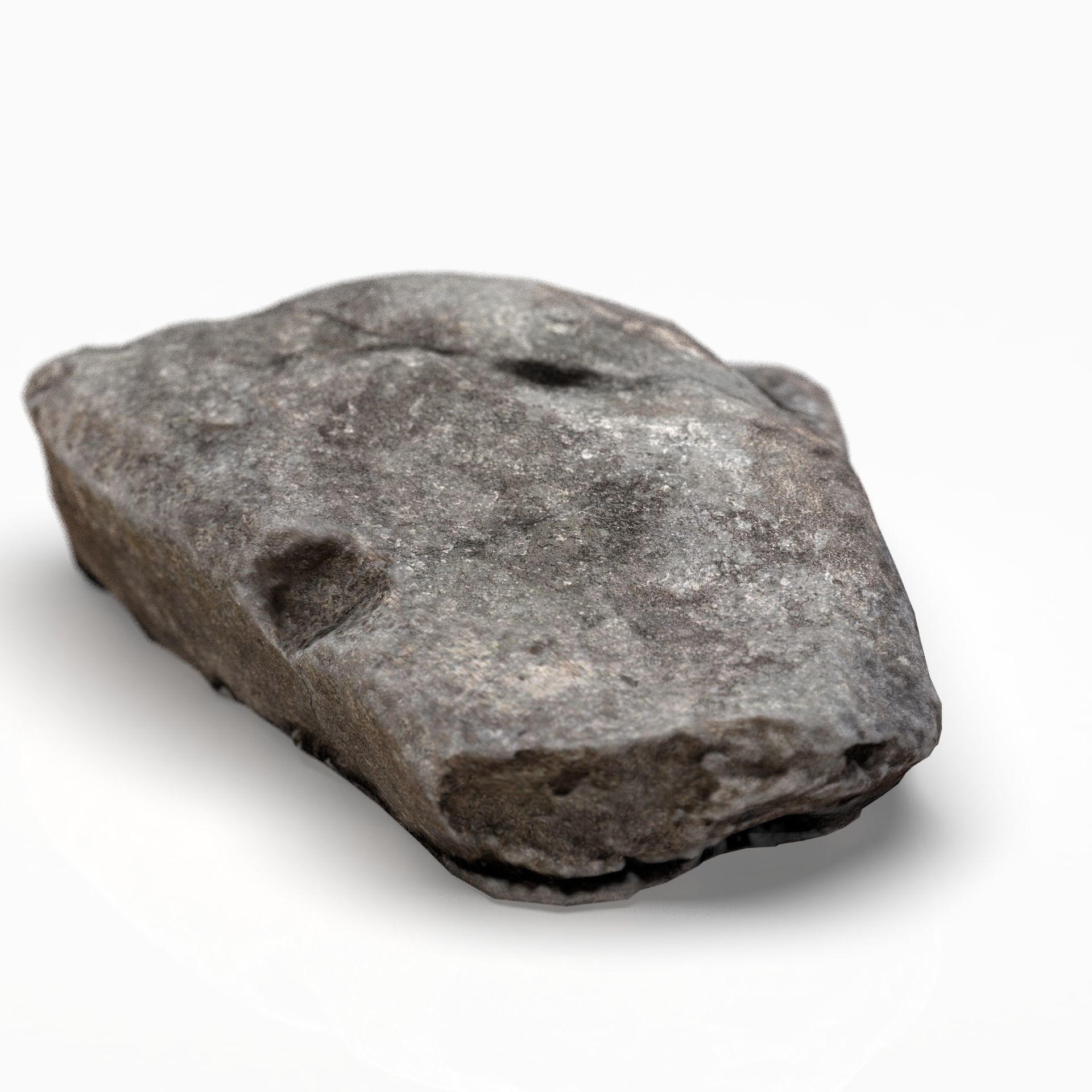 Realistic Gray Rock Model 2 Low-poly 3D model_4