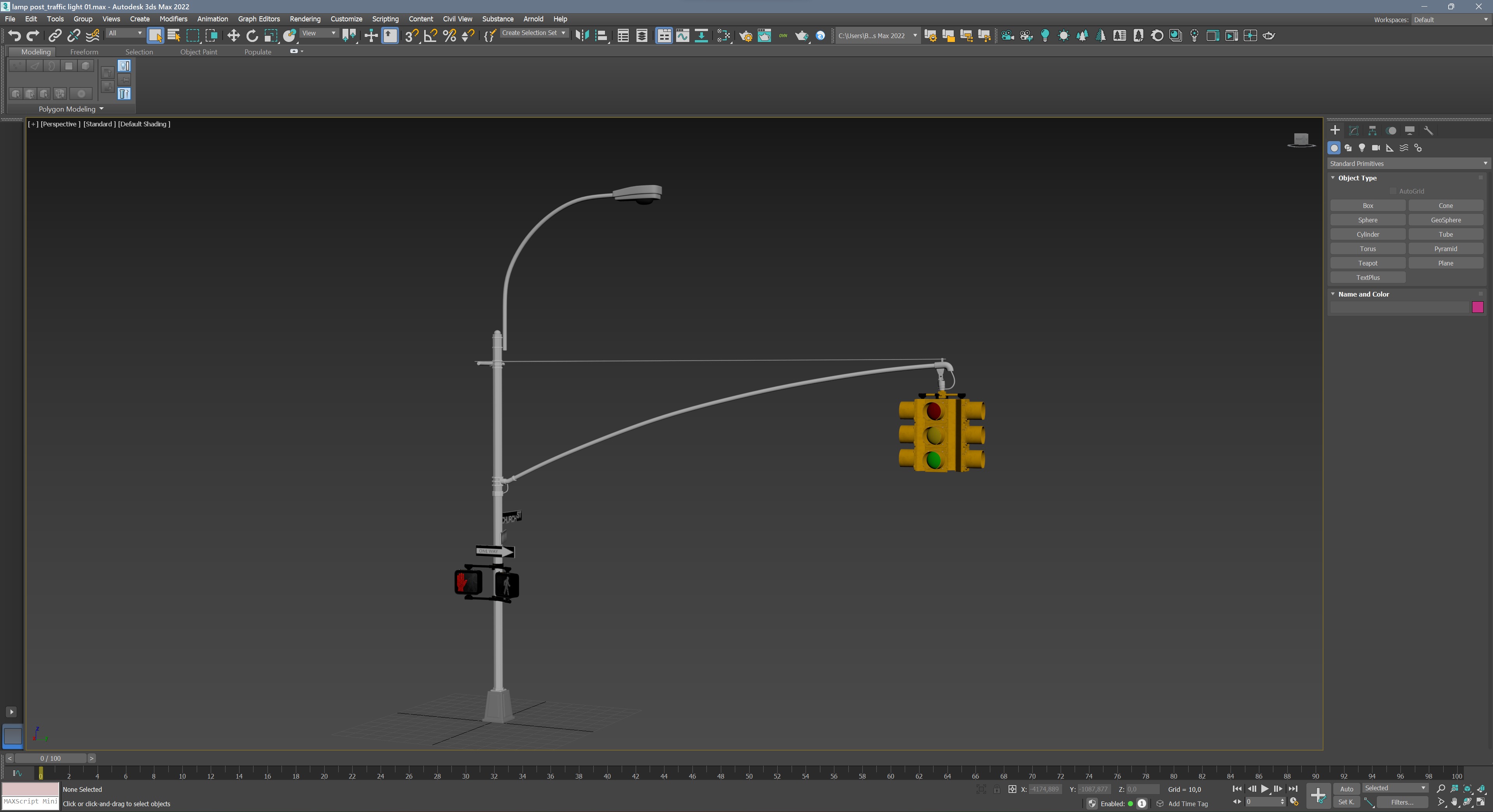 Traffic Light 07 Low-poly 3D model_17