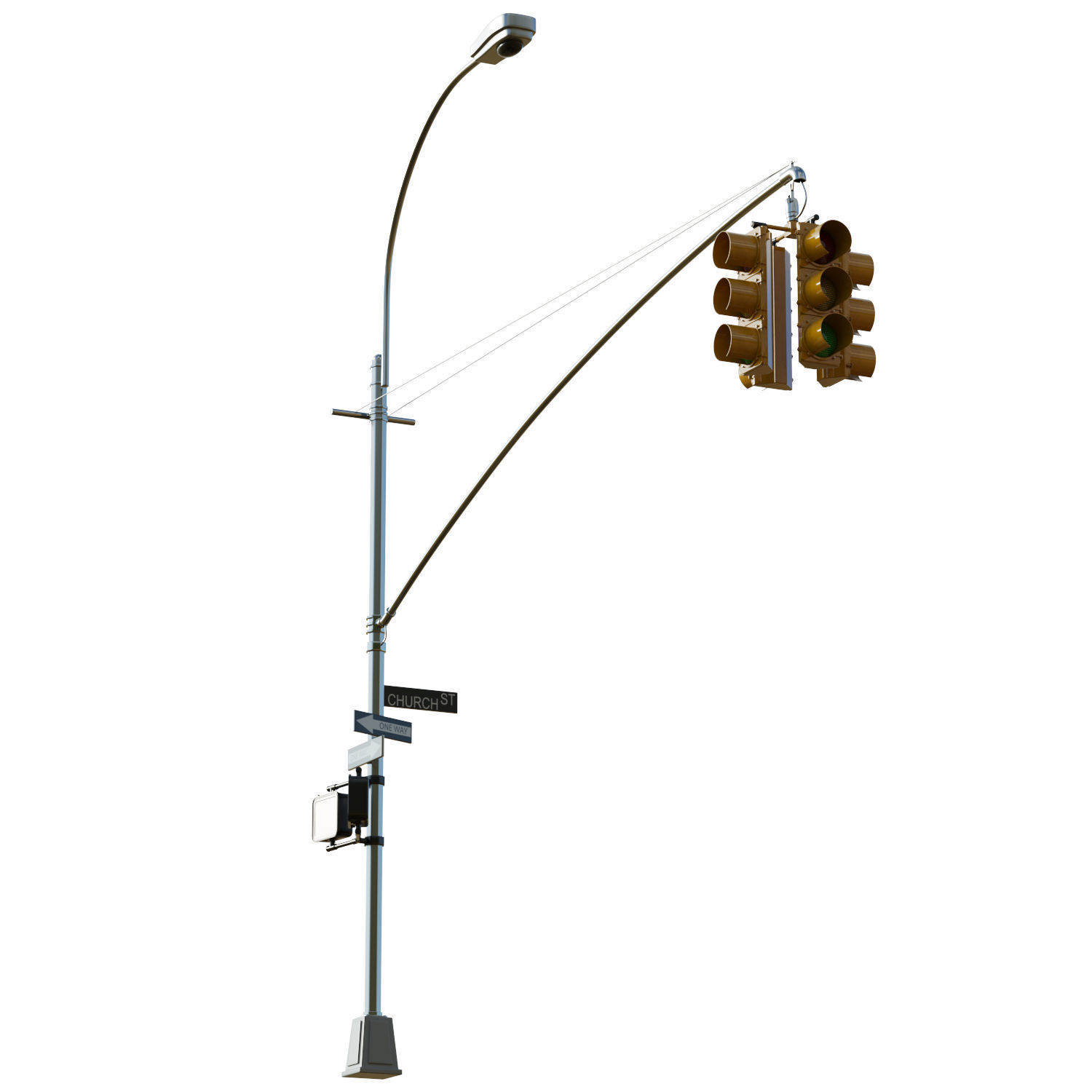 Traffic Light 07 Low-poly 3D model_7