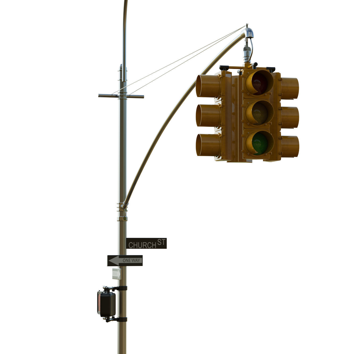 Traffic Light 07 Low-poly 3D model_11