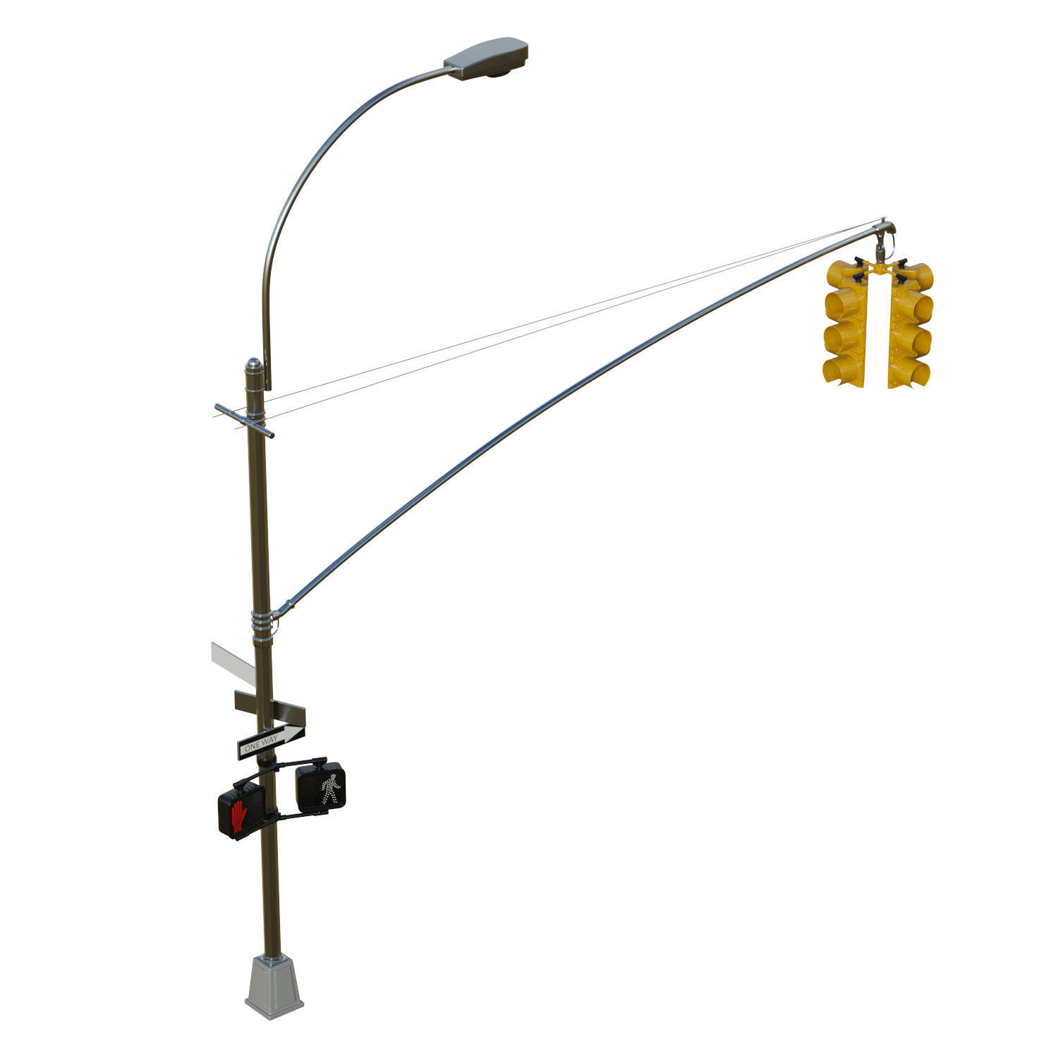 Traffic Light 07 Low-poly 3D model_3