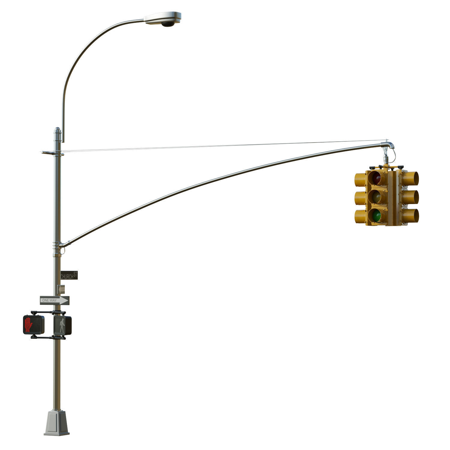 Traffic Light 07 Low-poly 3D model_2