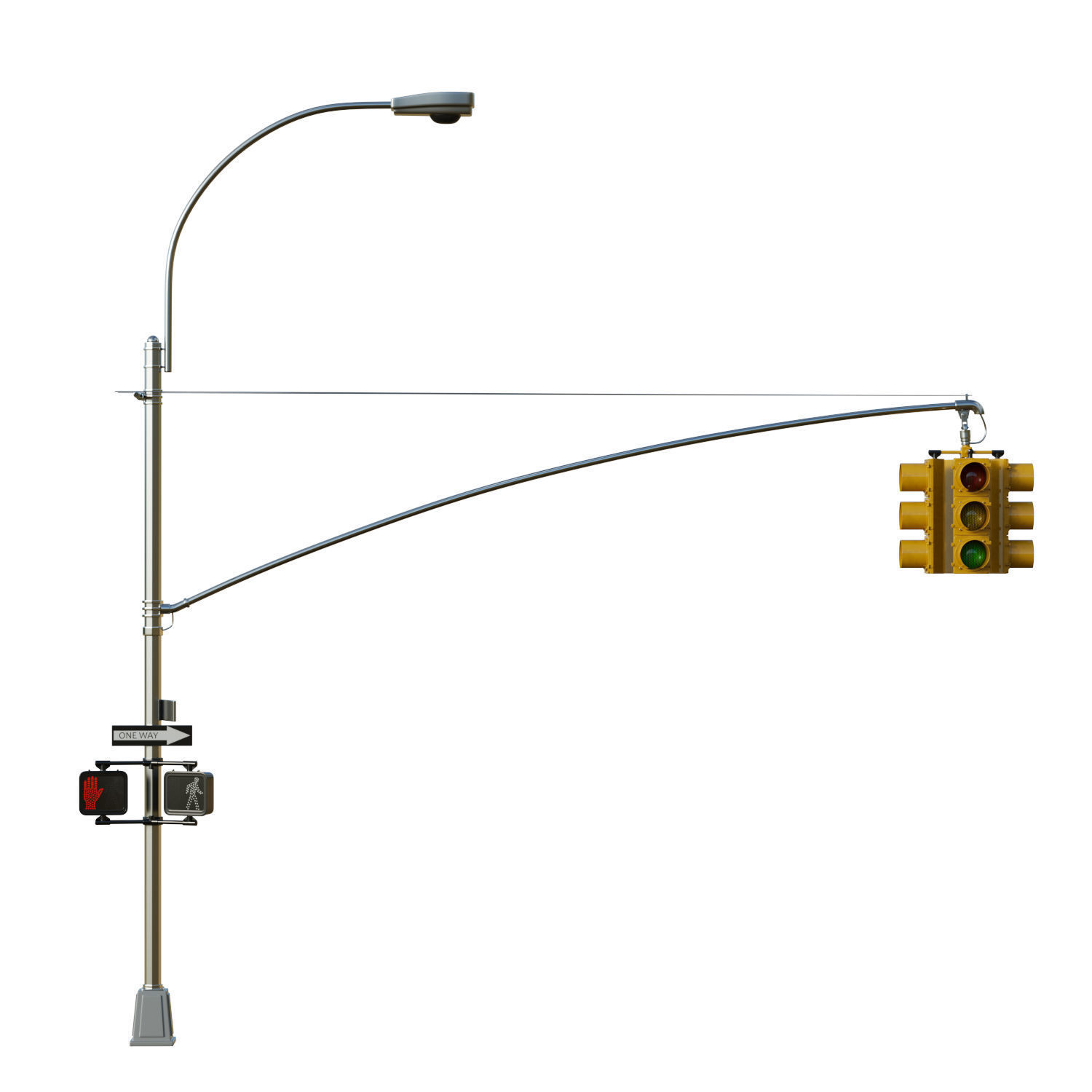 Traffic Light 07 Low-poly 3D model_6