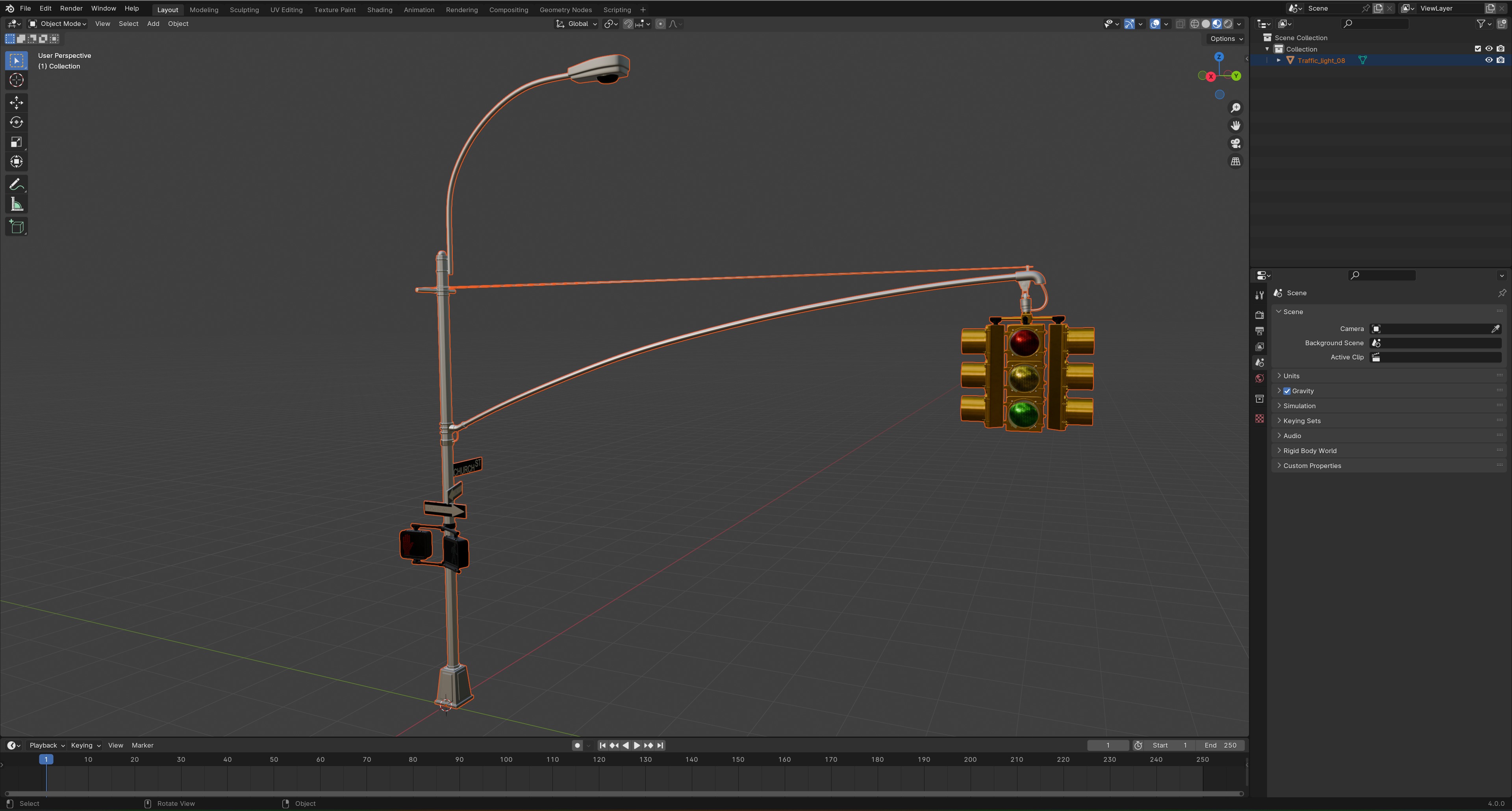 Traffic Light 07 Low-poly 3D model_16