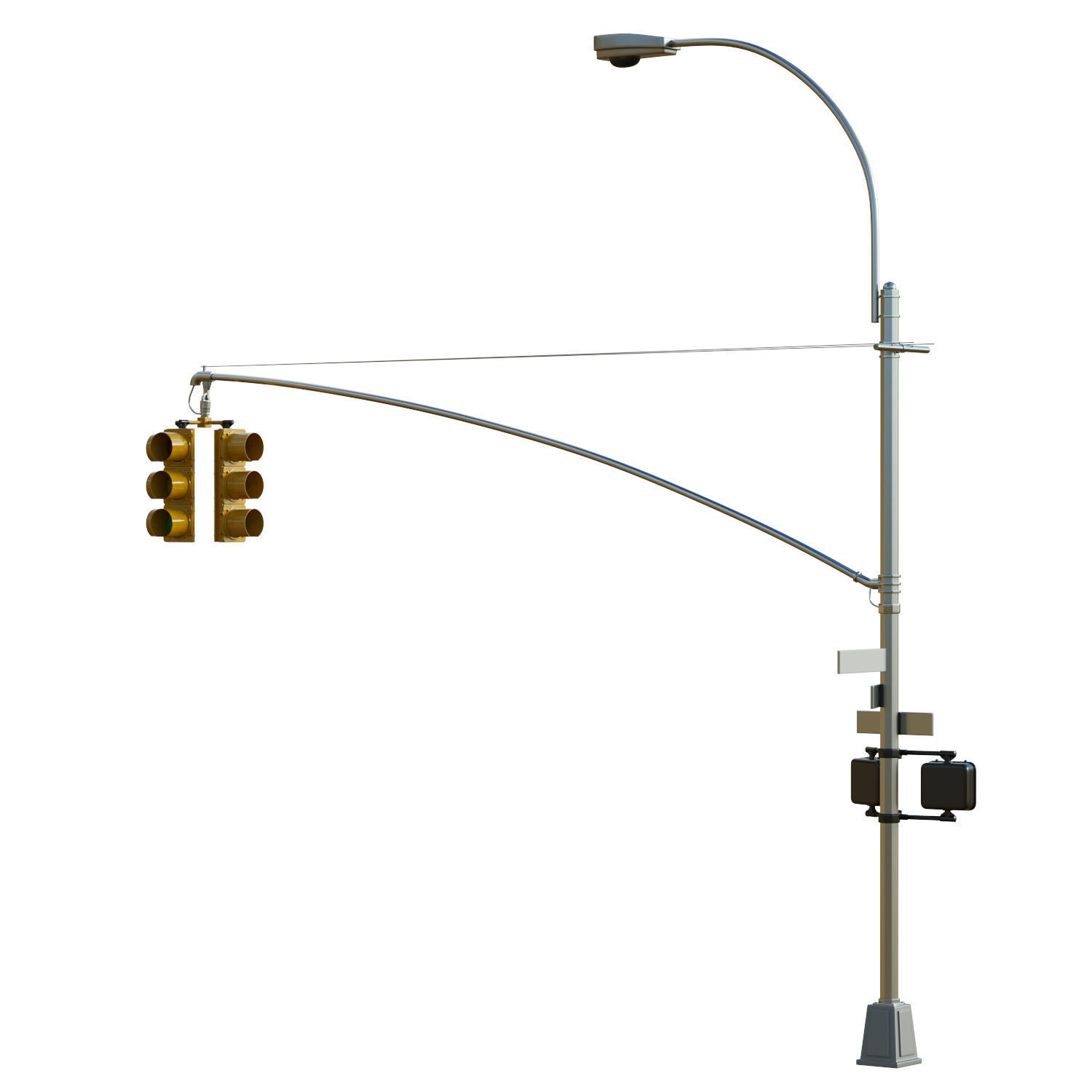 Traffic Light 07 Low-poly 3D model_5