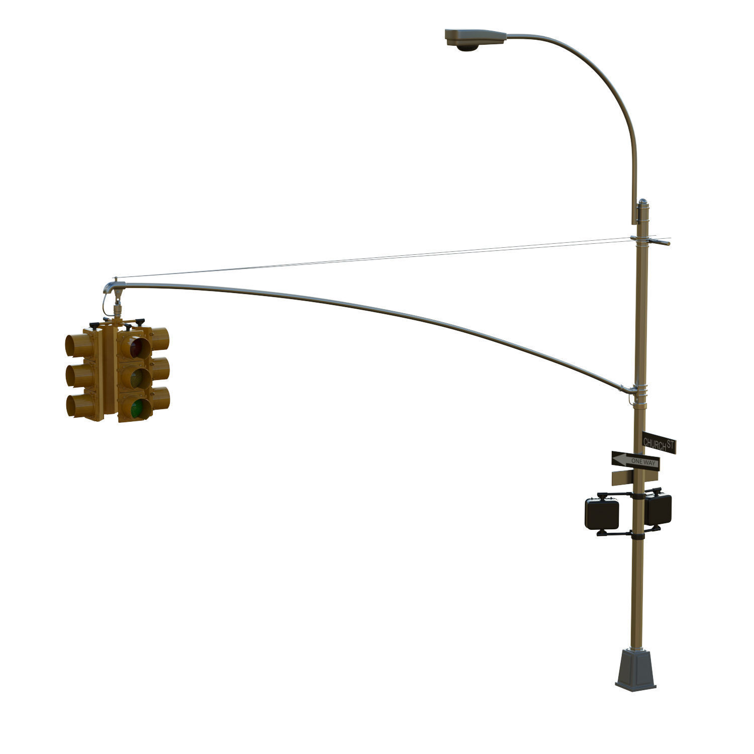 Traffic Light 07 Low-poly 3D model_10