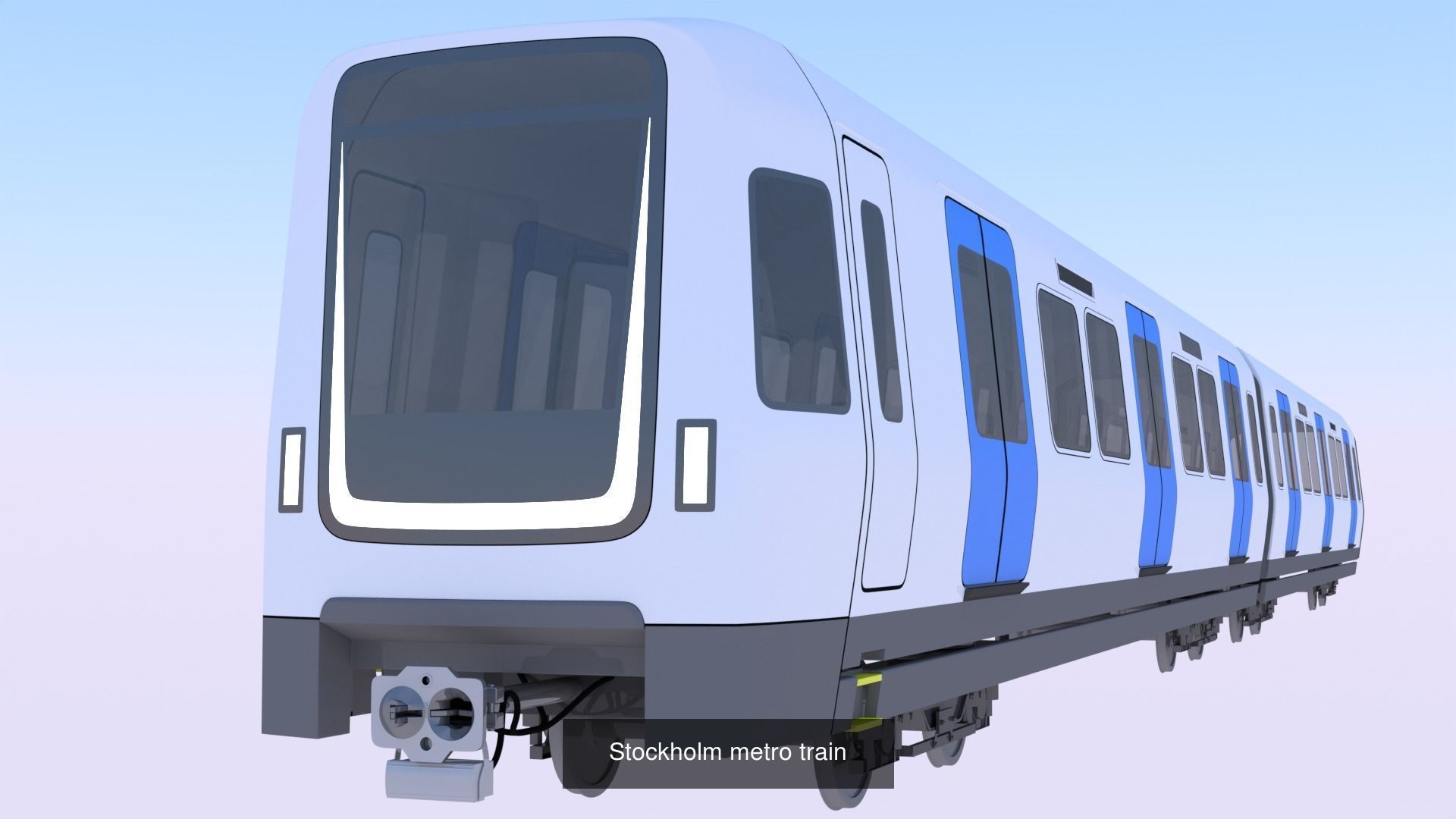 European metro trains 3D Model Collection_1