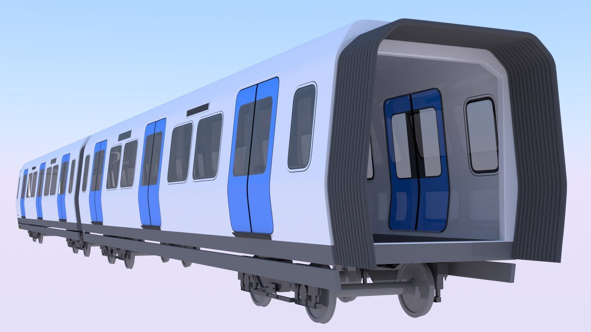 European metro trains 3D Model Collection_5