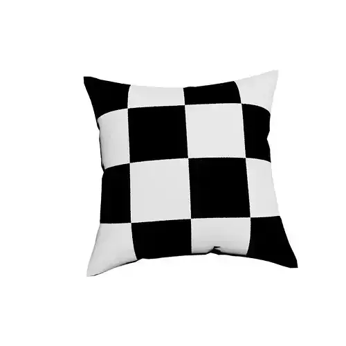 A cotton Pillow Black and White