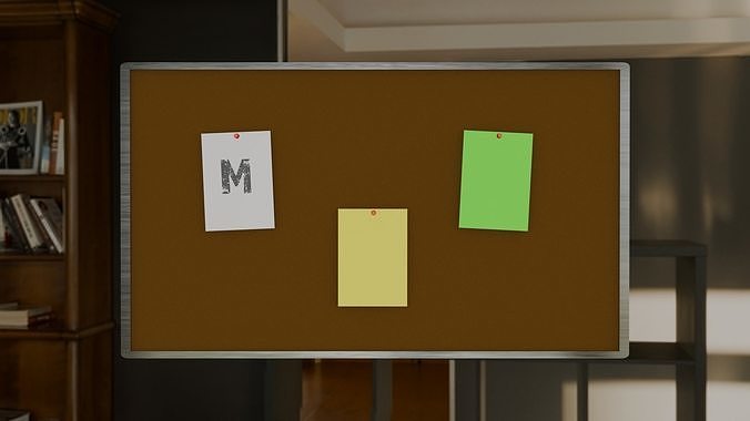 Pinboard Low-poly 3D model