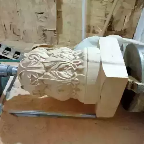 classic staircase villa woodcarved 3D model