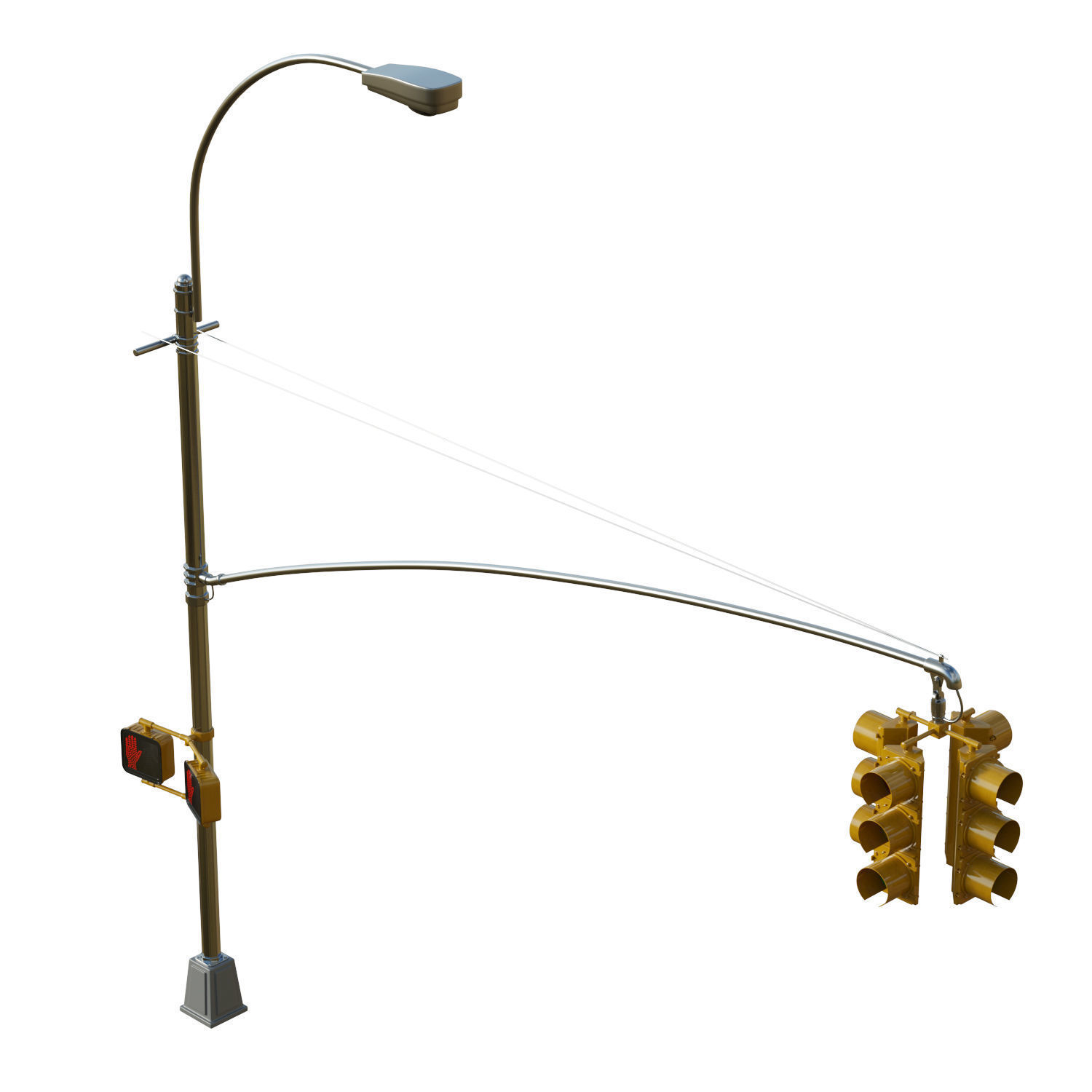 Traffic Light 08 Low-poly 3D model_7