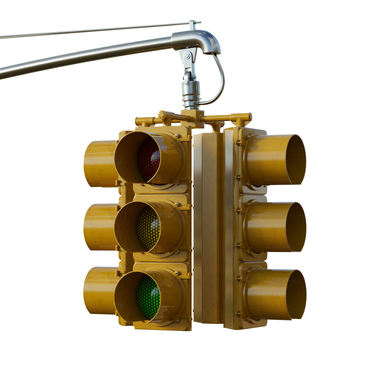 Traffic Light 08 Low-poly 3D model_2