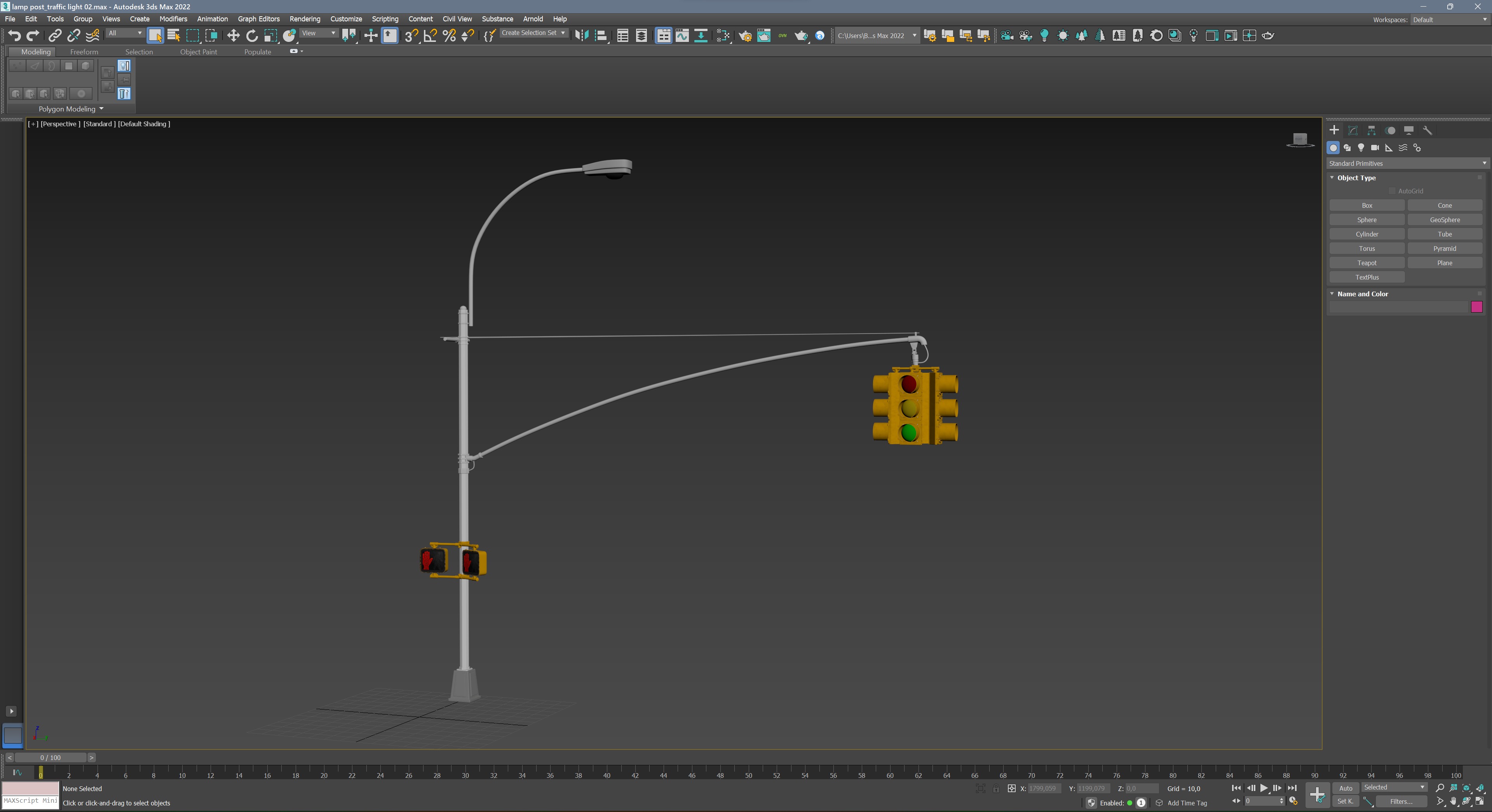 Traffic Light 08 Low-poly 3D model_15