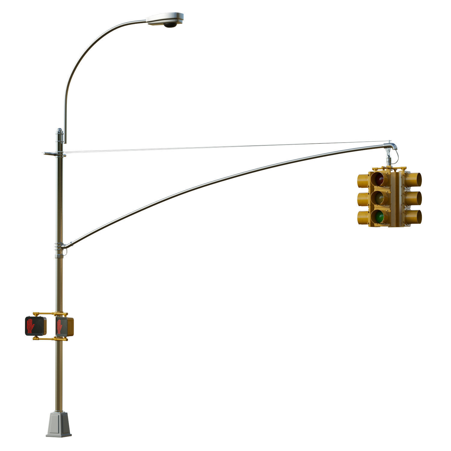 Traffic Light 08 Low-poly 3D model_1