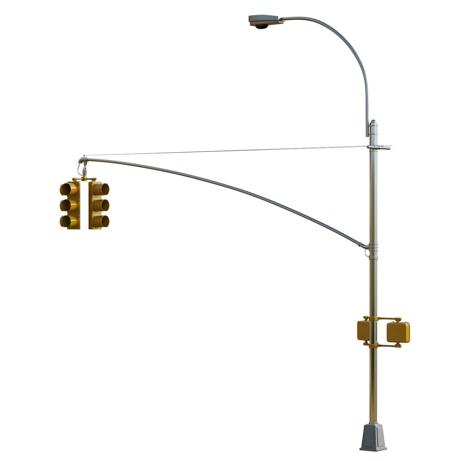 Traffic Light 08 Low-poly 3D model_9