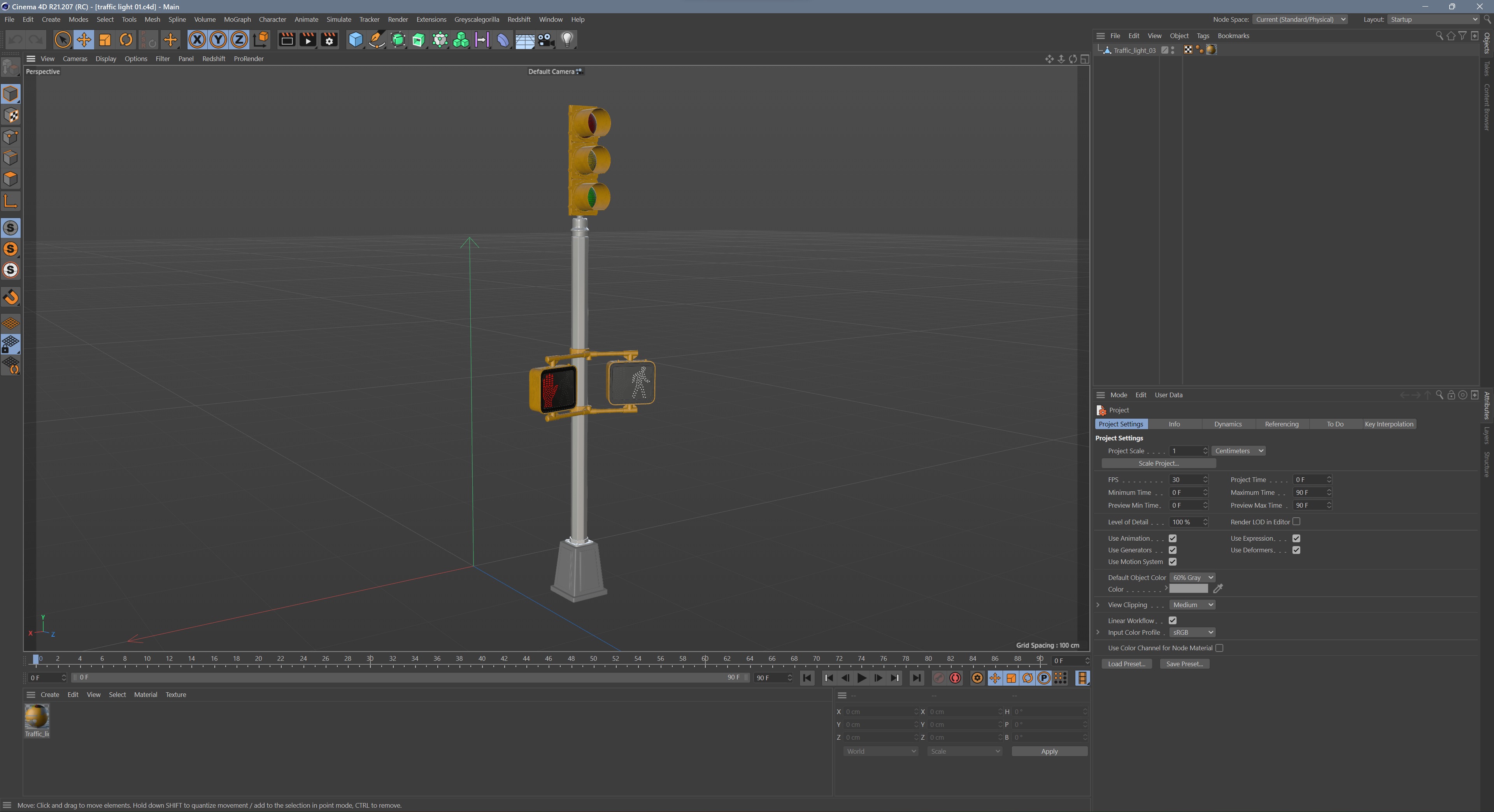 Traffic Light 09 Low-poly 3D model_13
