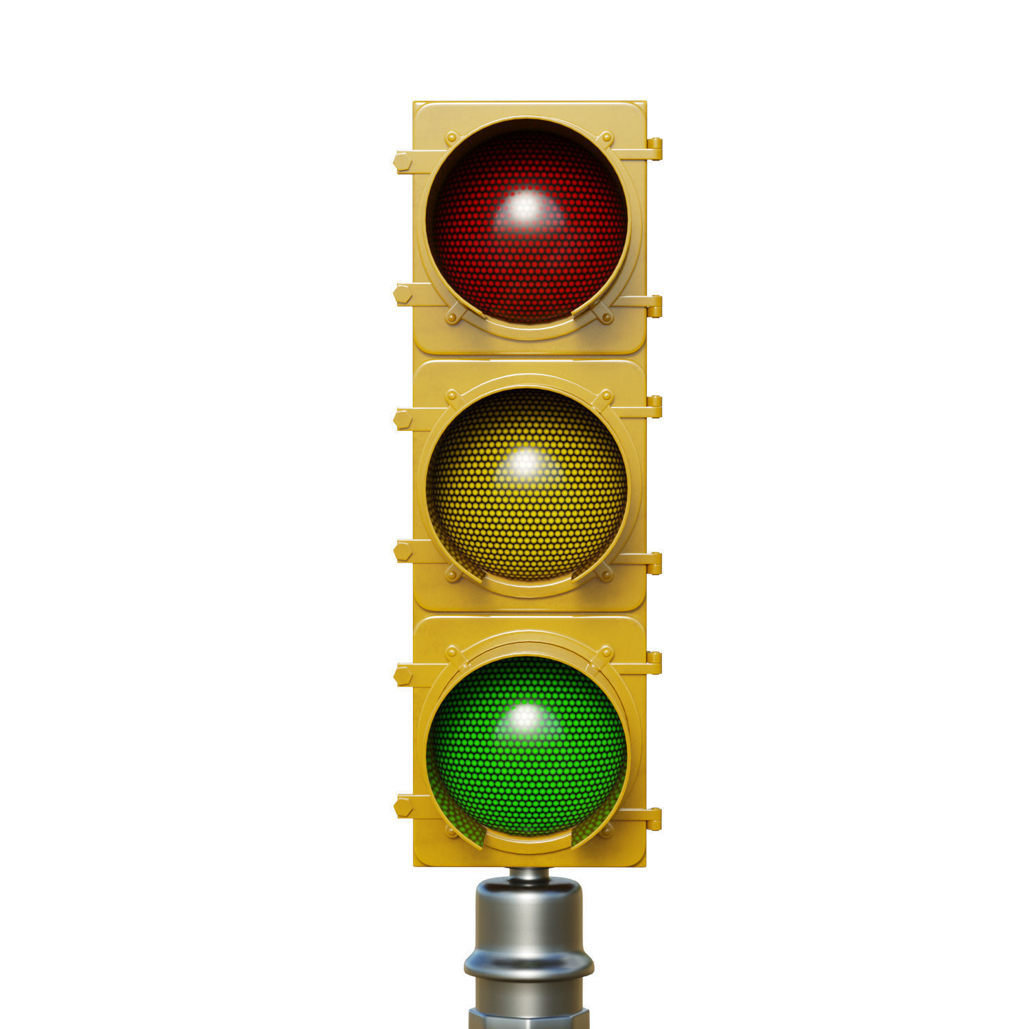 Traffic Light 09 Low-poly 3D model_3