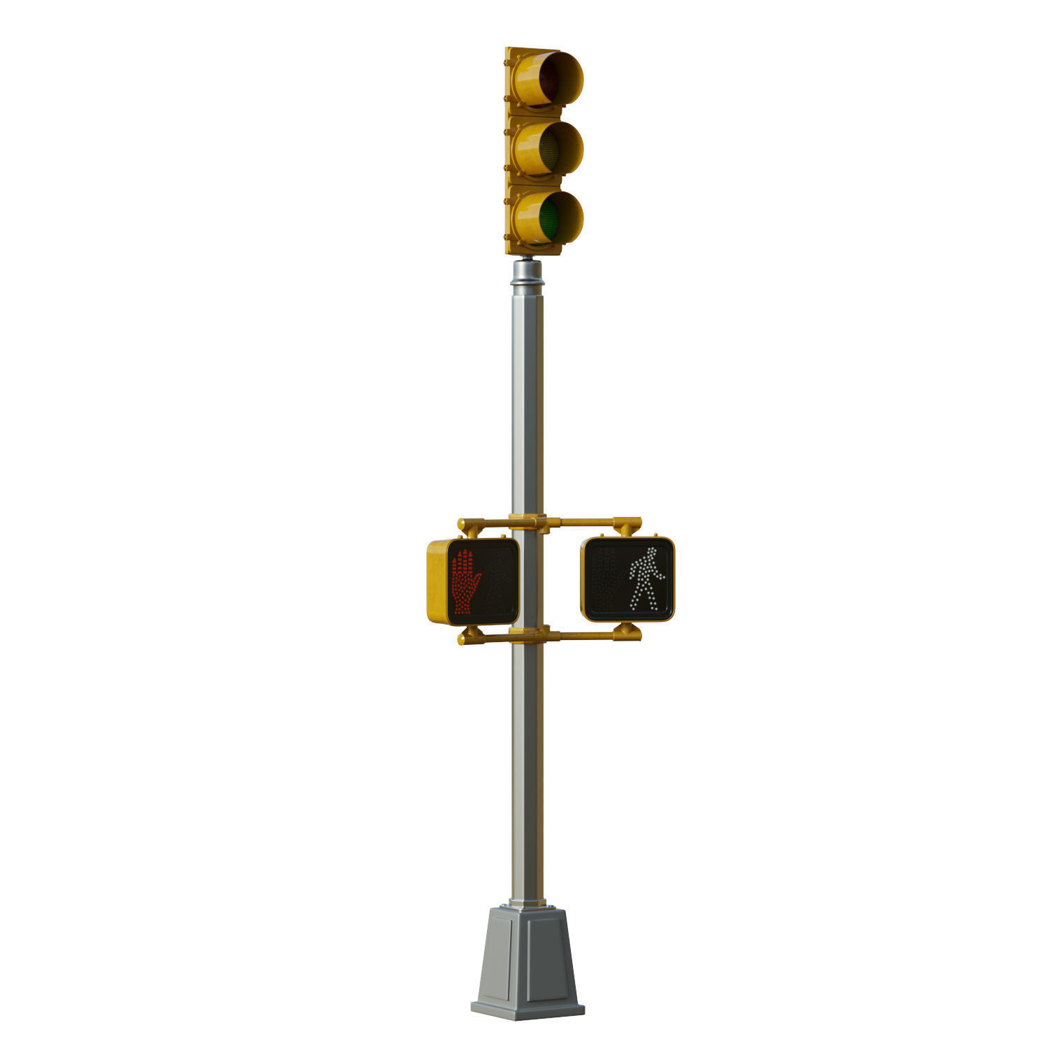 Traffic Light 09 Low-poly 3D model_10