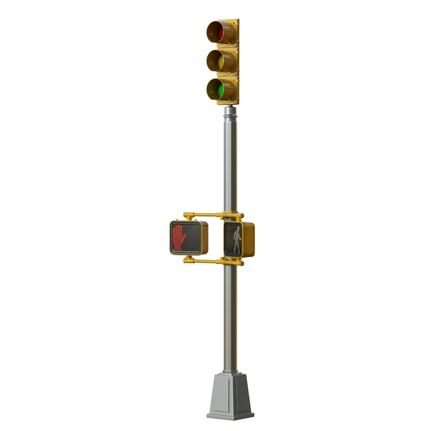 Traffic Light 09 Low-poly 3D model_5