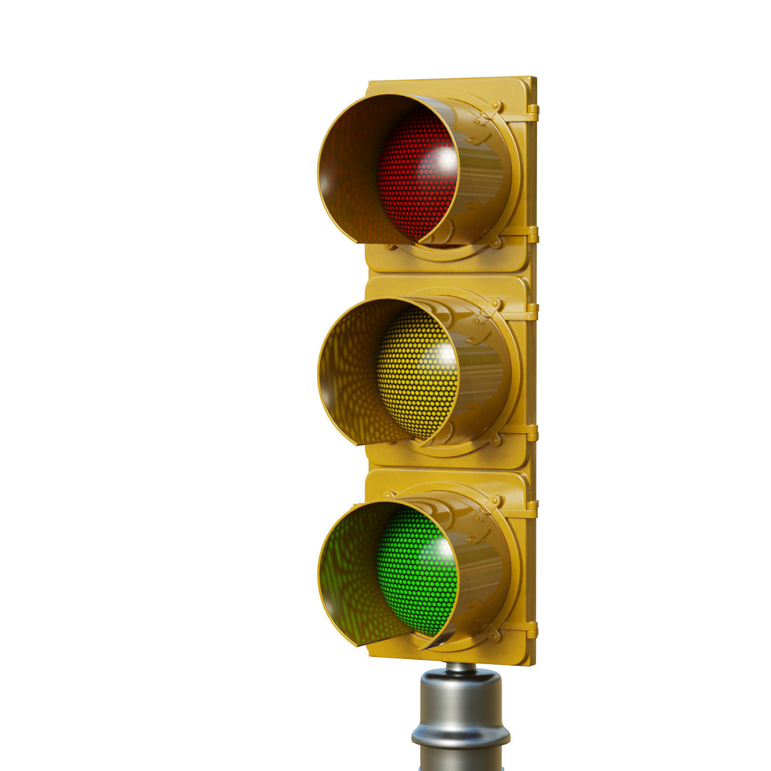 Traffic Light 09 Low-poly 3D model_1
