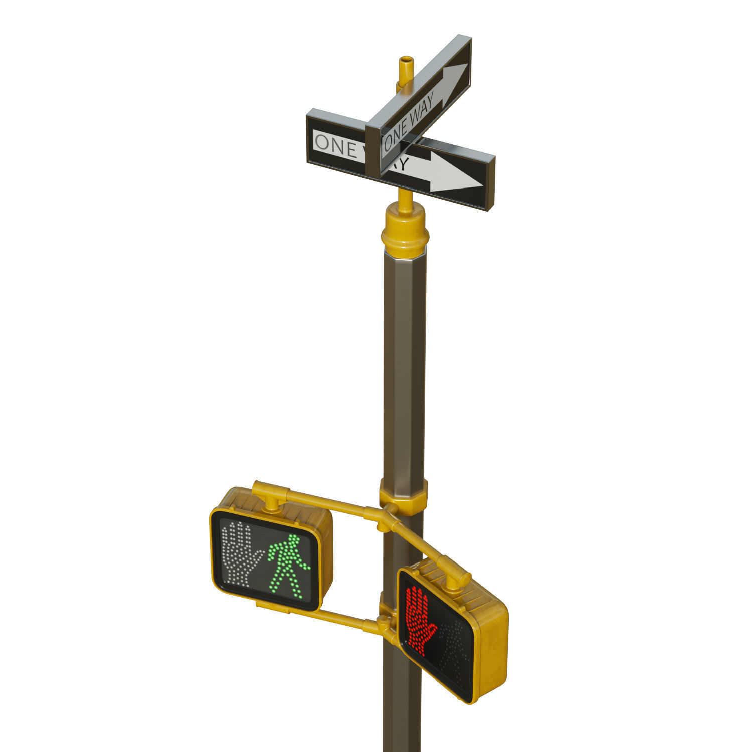 Traffic Light 10 Low-poly 3D model_8