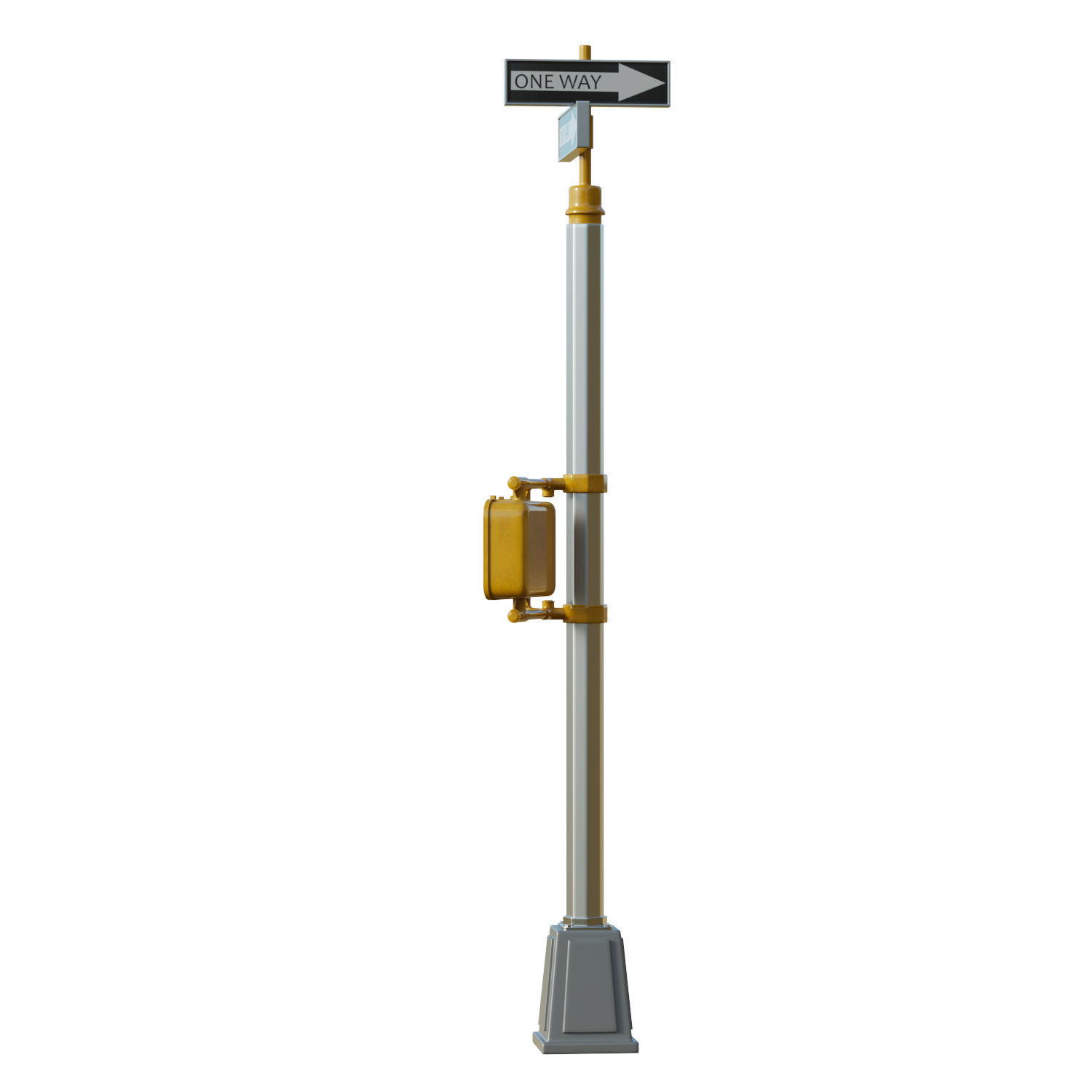 Traffic Light 10 Low-poly 3D model_5