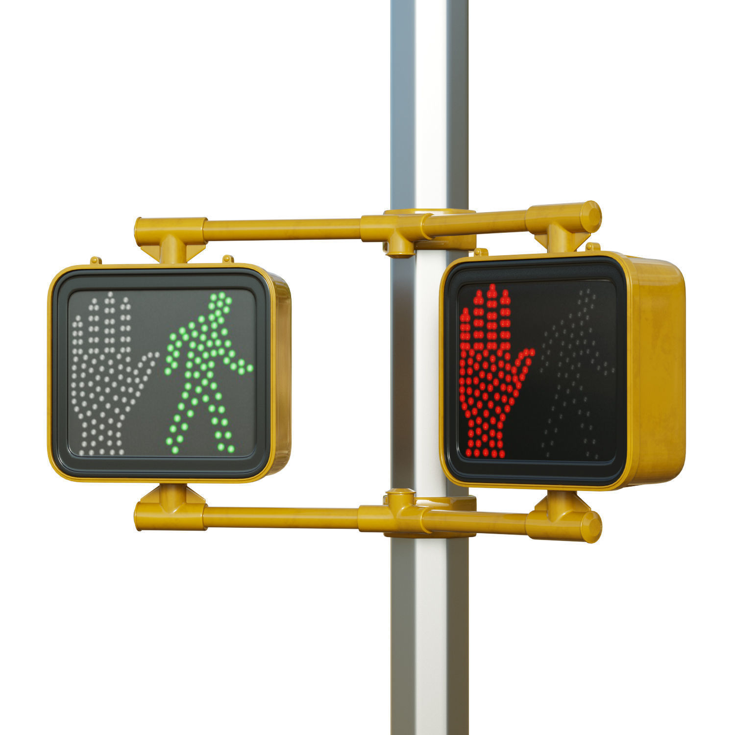 Traffic Light 10 Low-poly 3D model_6