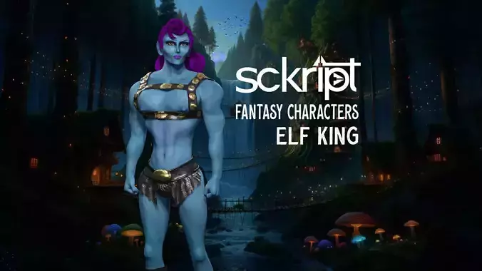 The Elf King Low-poly 3D model