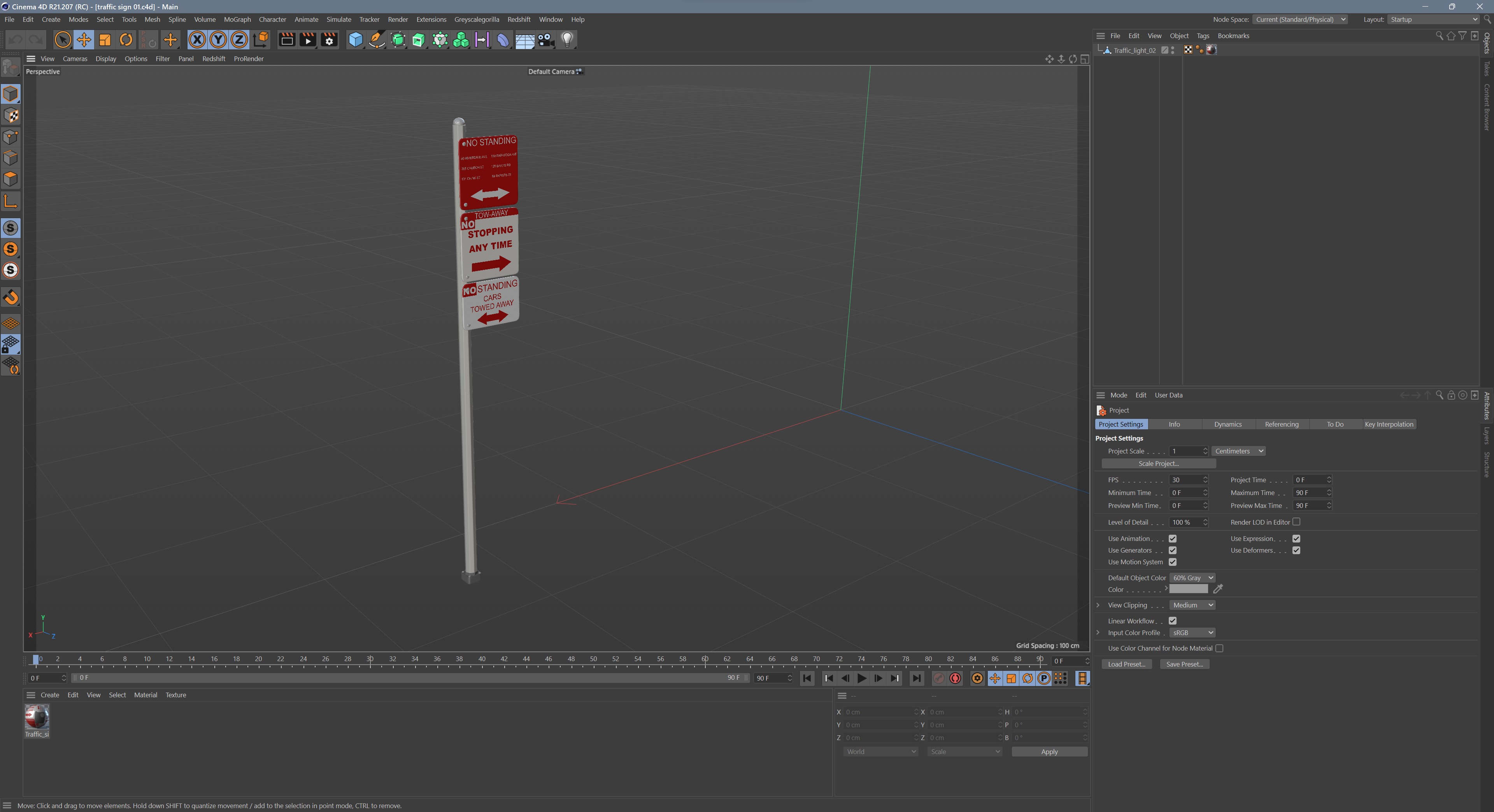 Traffic Sign 01 Low-poly 3D model_11