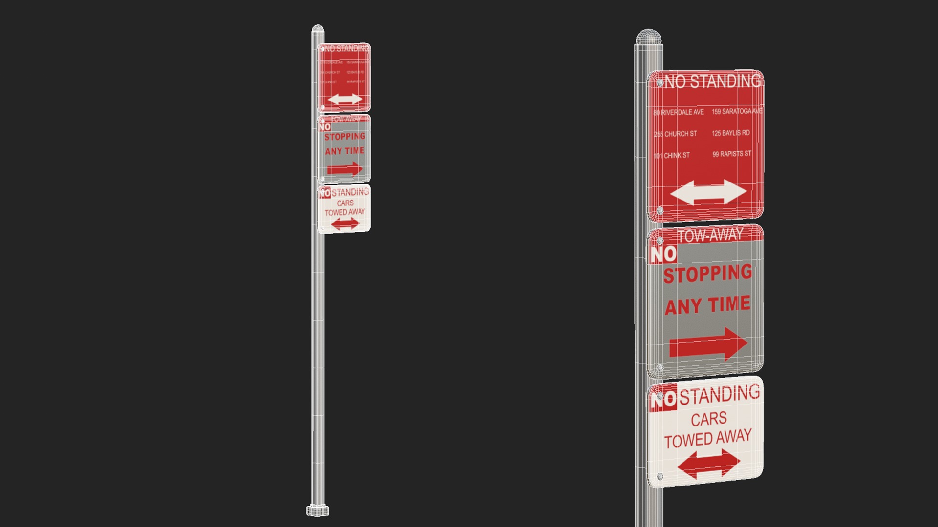 Traffic Sign 01 Low-poly 3D model_13